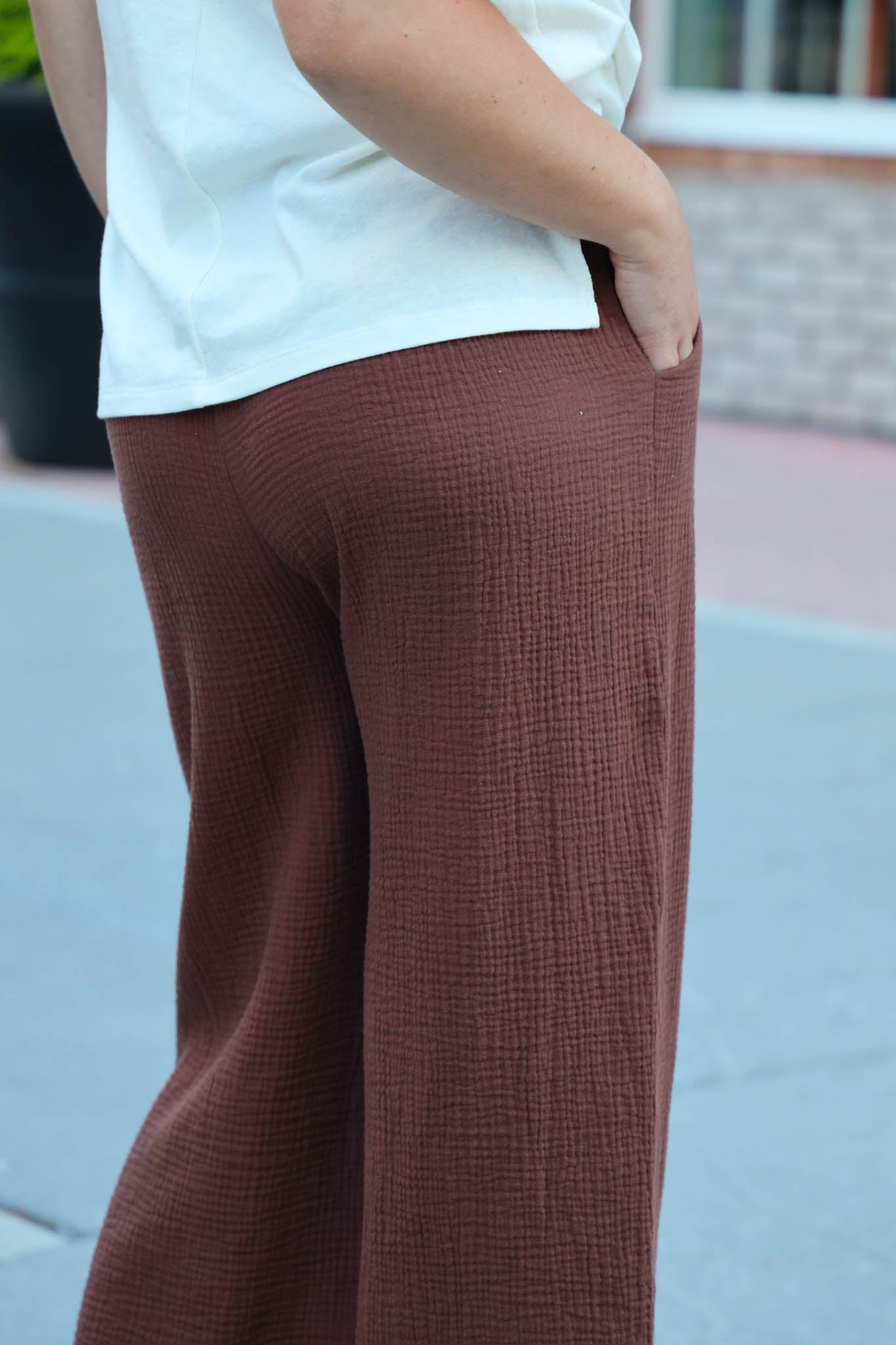 The Belle Wide Leg Slacks - Gauze - Colourways 2