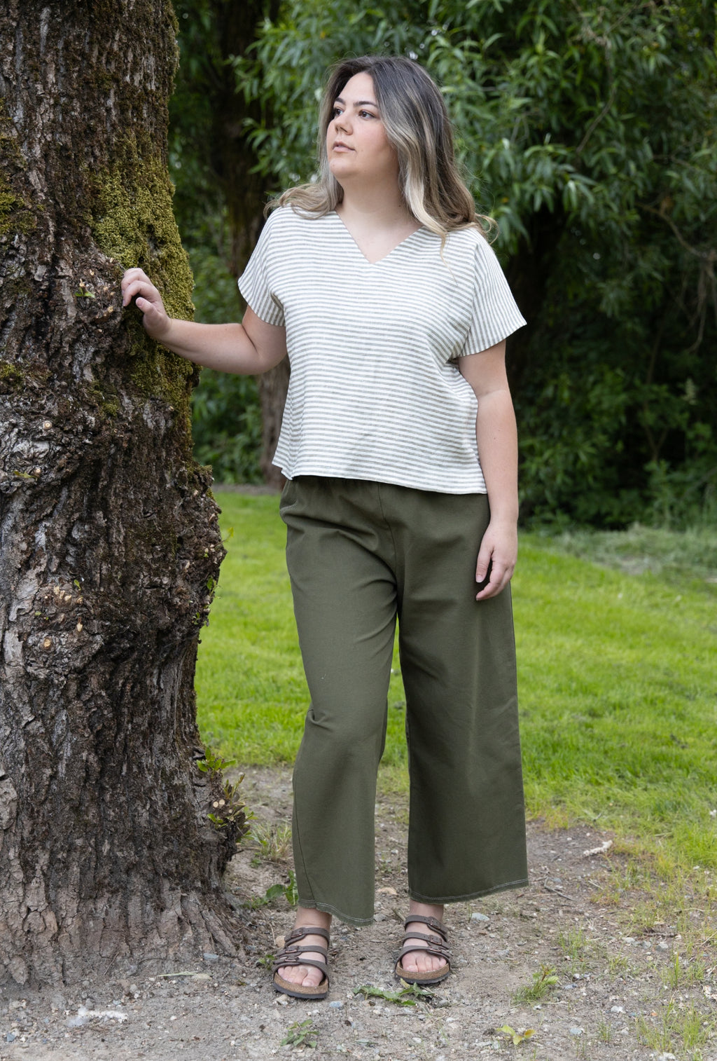 The Wanderer Wide Lag Slacks - Cotton Canvas