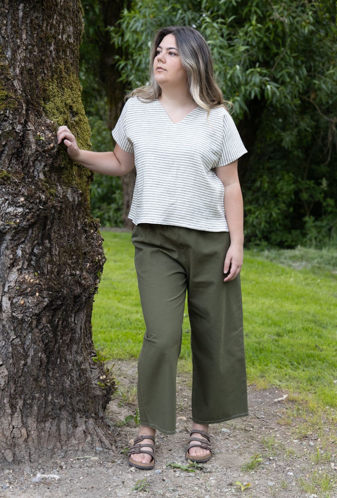 The Wanderer Wide Lag Slacks - Cotton Canvas