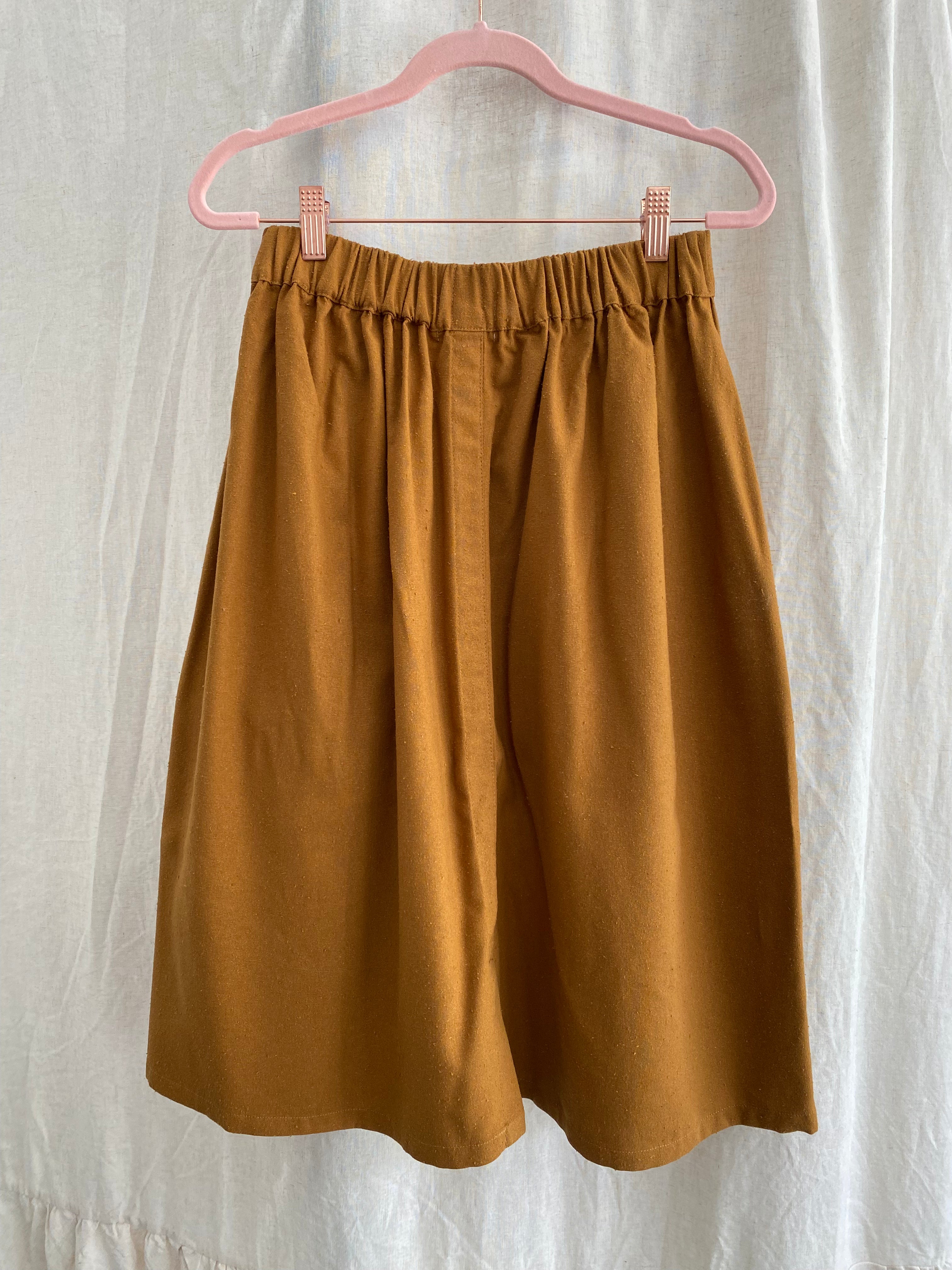 Marketplace - Small - The Skirt - Raw Silk - Cinnamon