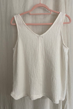 Marketplace - Large - Gauze Tank - Cream