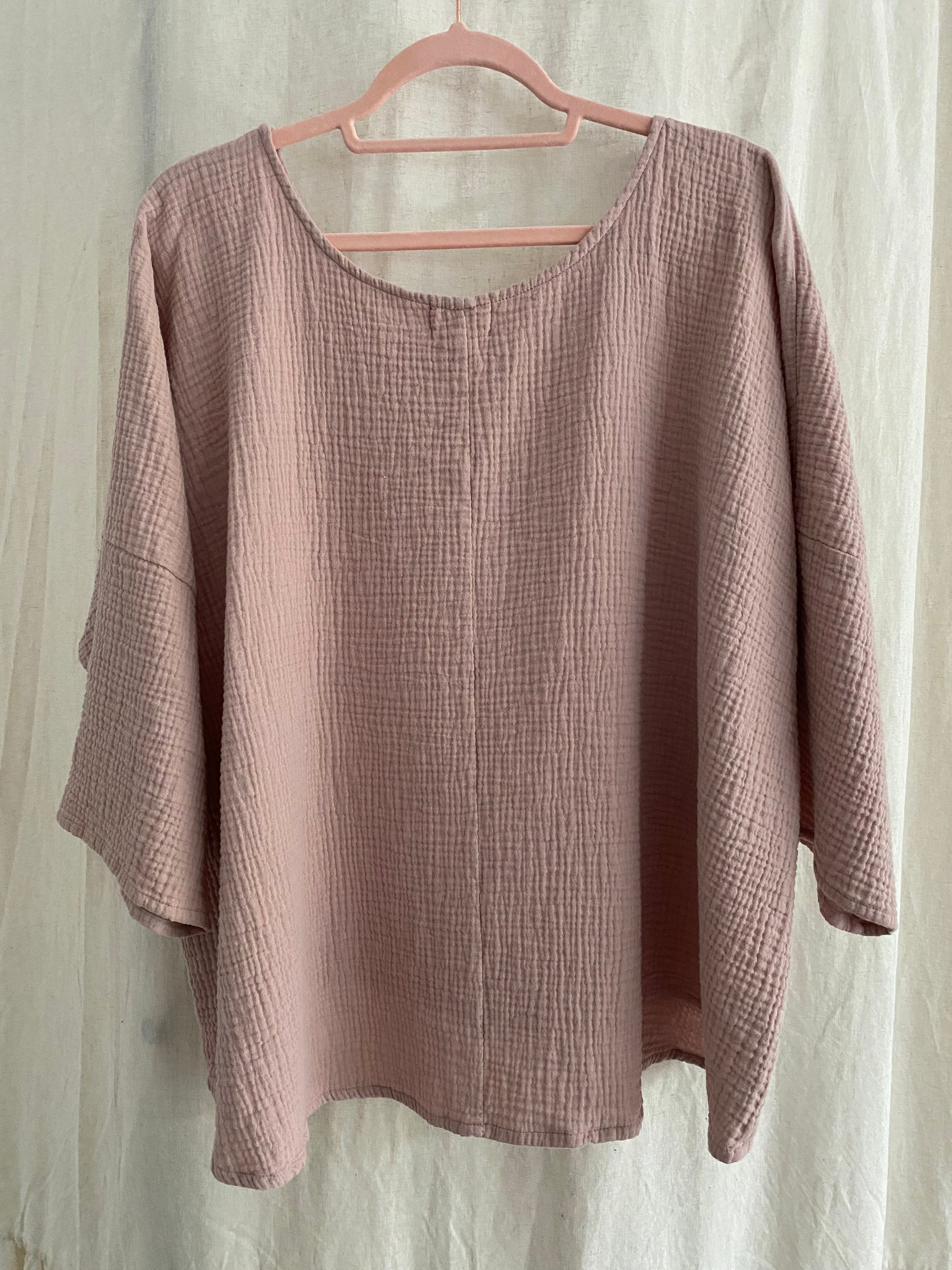 Marketplace - XL - High Low, Gauze, Blush