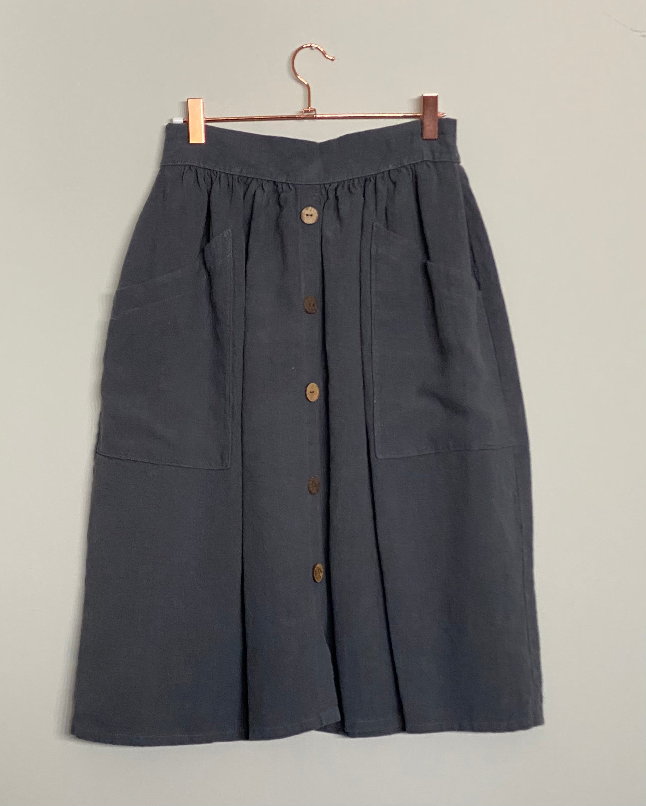 Marketplace, Small, The Skirt, Antique Linen, Steel Blue