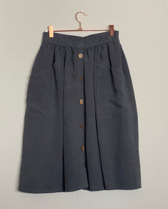 Marketplace, Small, The Skirt, Antique Linen, Steel Blue