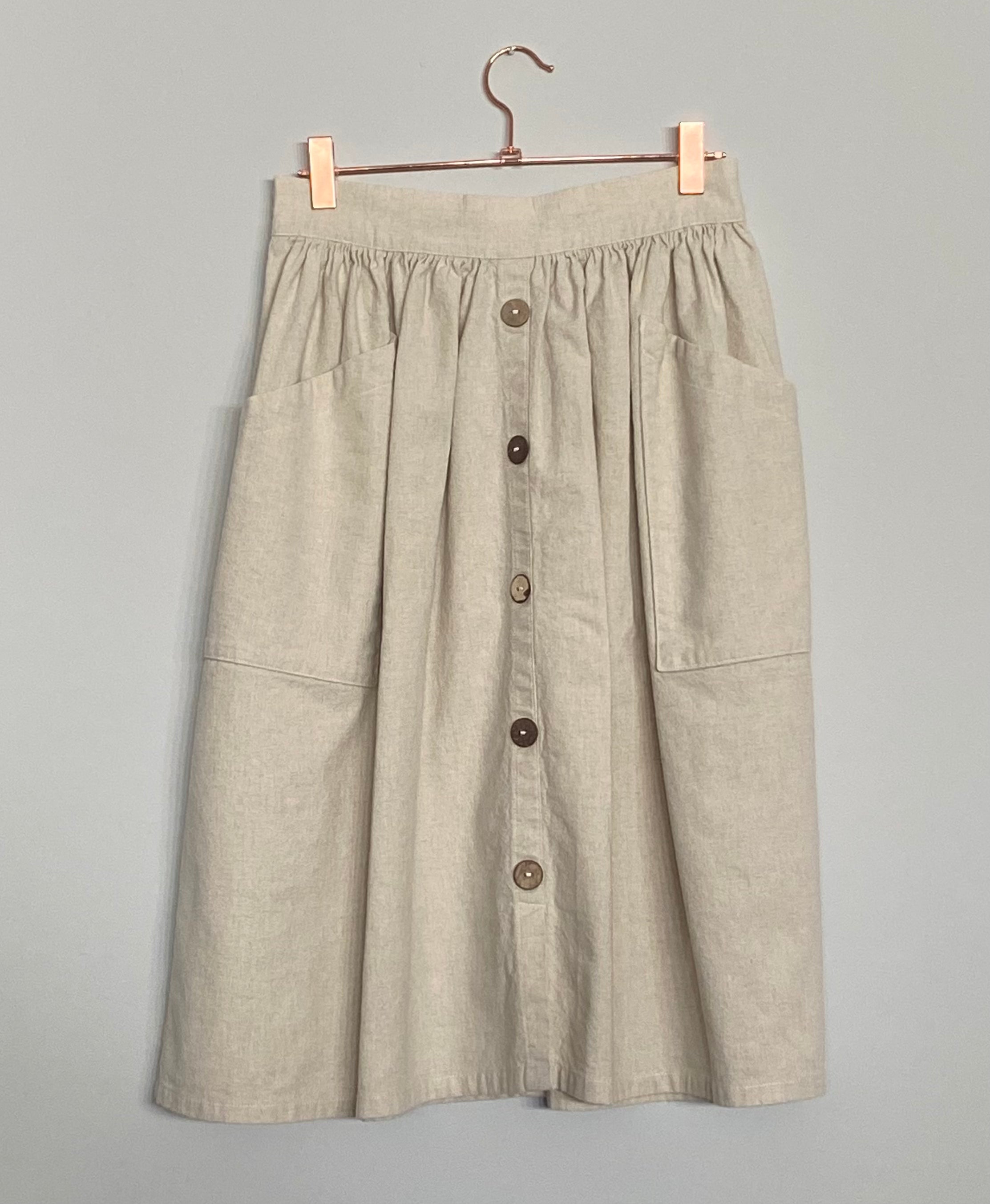 Marketplace, Small, The Skirt, Linen Cotton, Natural
