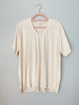 Marketplace, Large, T Shirt, Hemp Organic Cotton Spandex, Cream