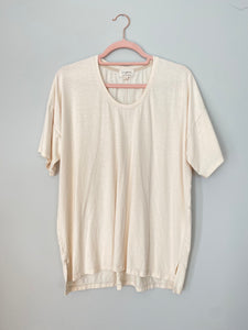 Marketplace, Large, T Shirt, Hemp Organic Cotton Spandex, Cream