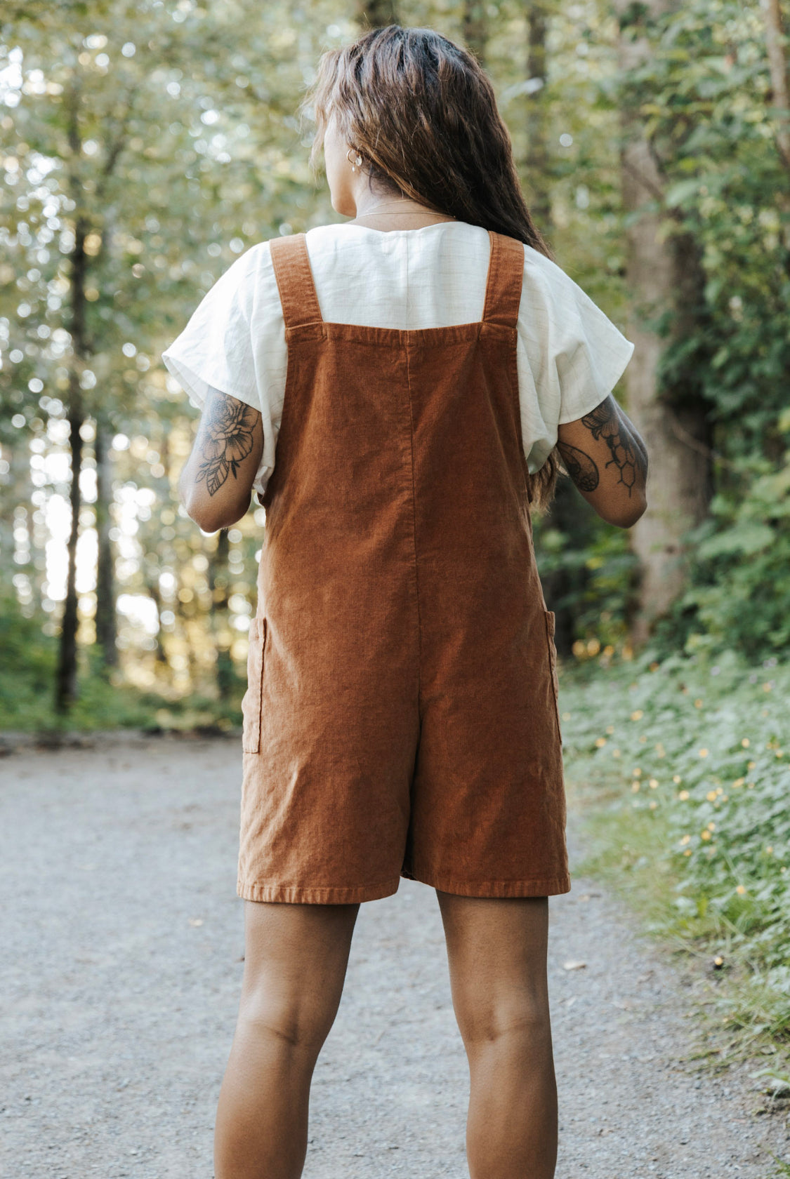 Marketplace - Large - Dungaree Shorts - 21 Wale Cord - Copper