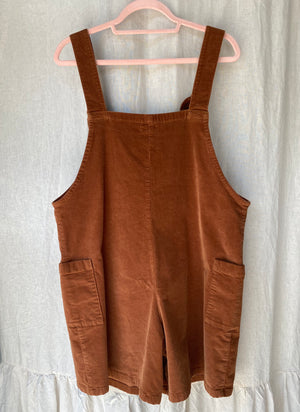 Marketplace - Large - Dungaree Shorts - 21 Wale Cord - Copper