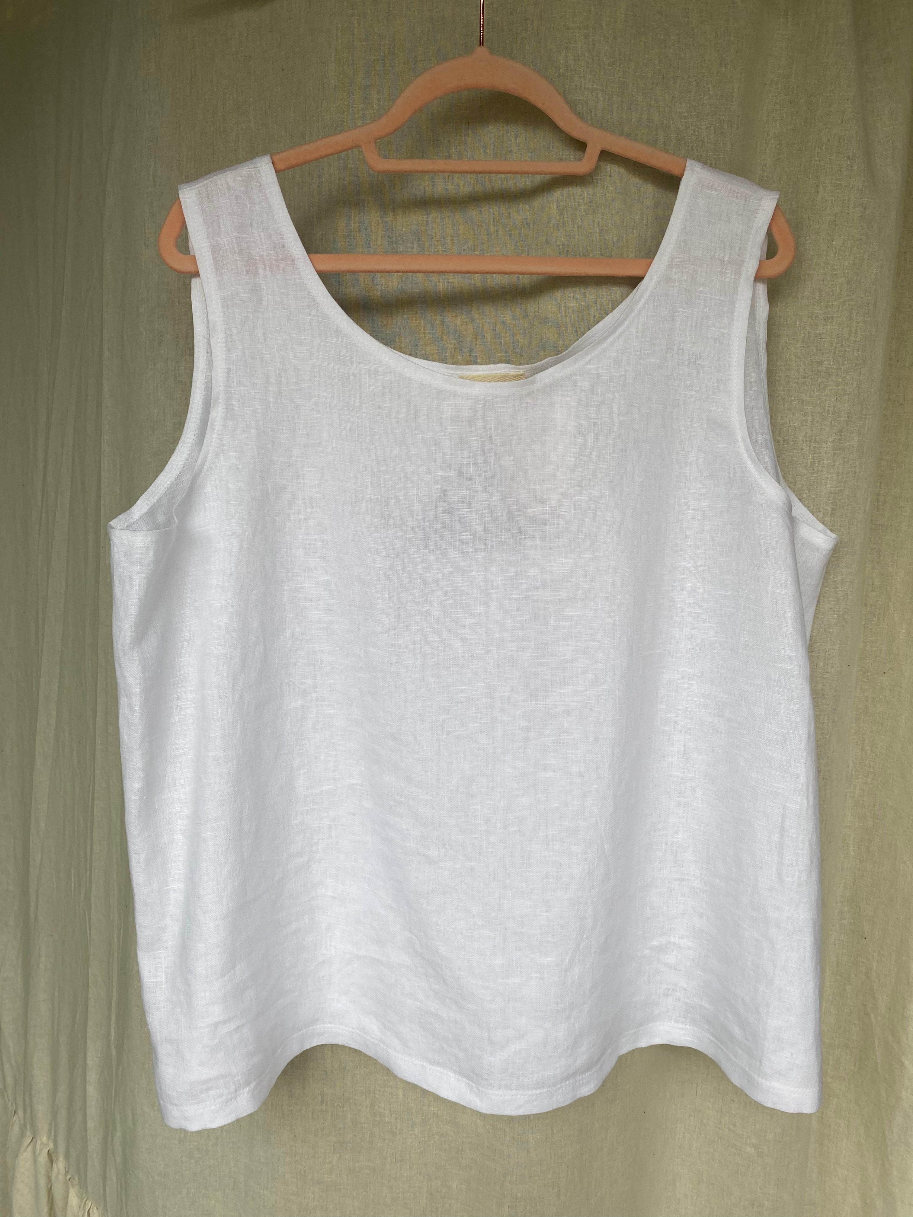 Marketplace - XL - Tank Top - Linen - White