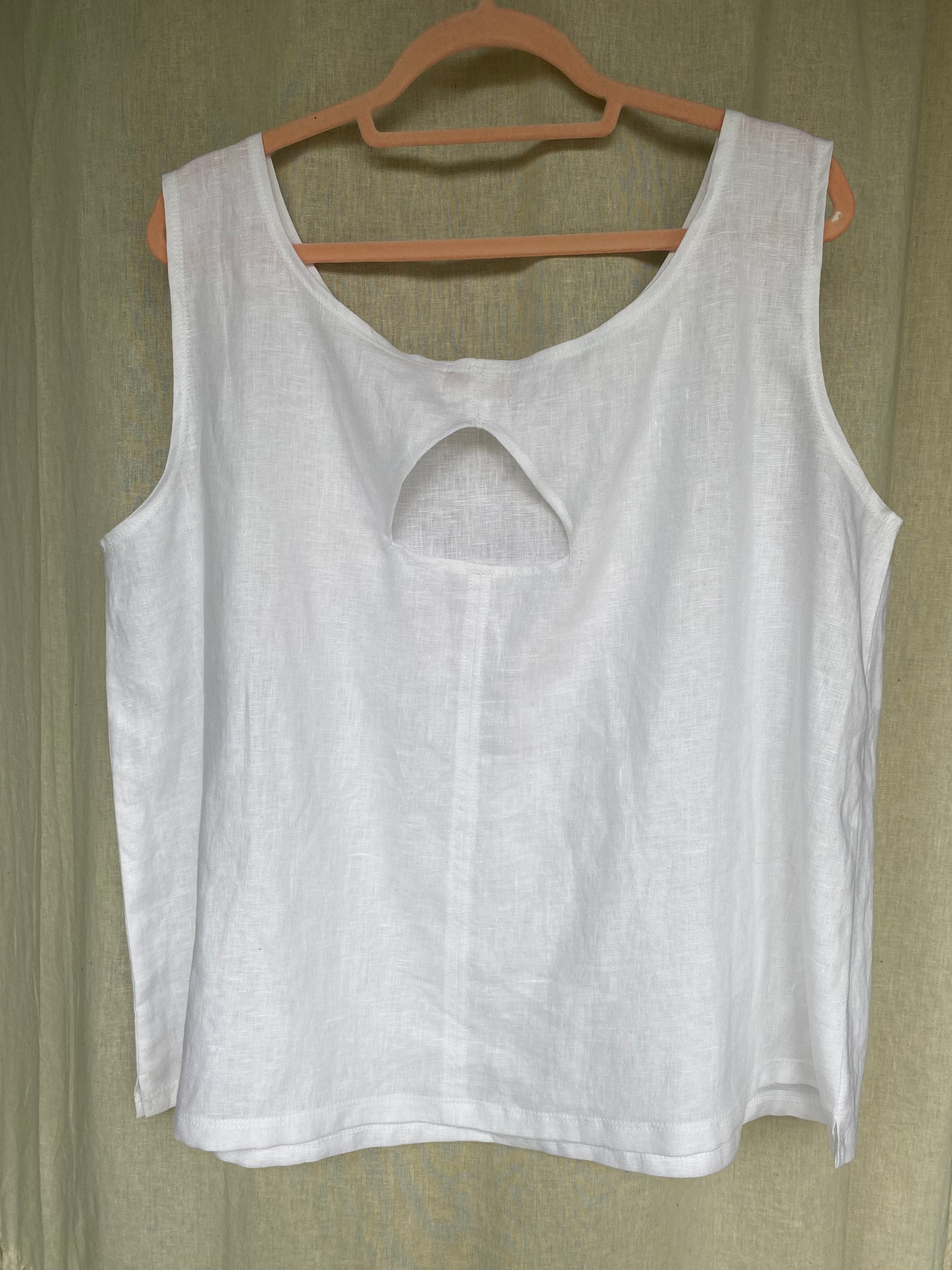 Marketplace - XL - Tank Top - Linen - White