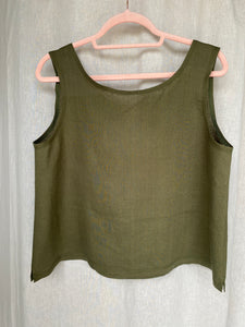 Marketplace - Large - Tank Top - Linen - Olive Green