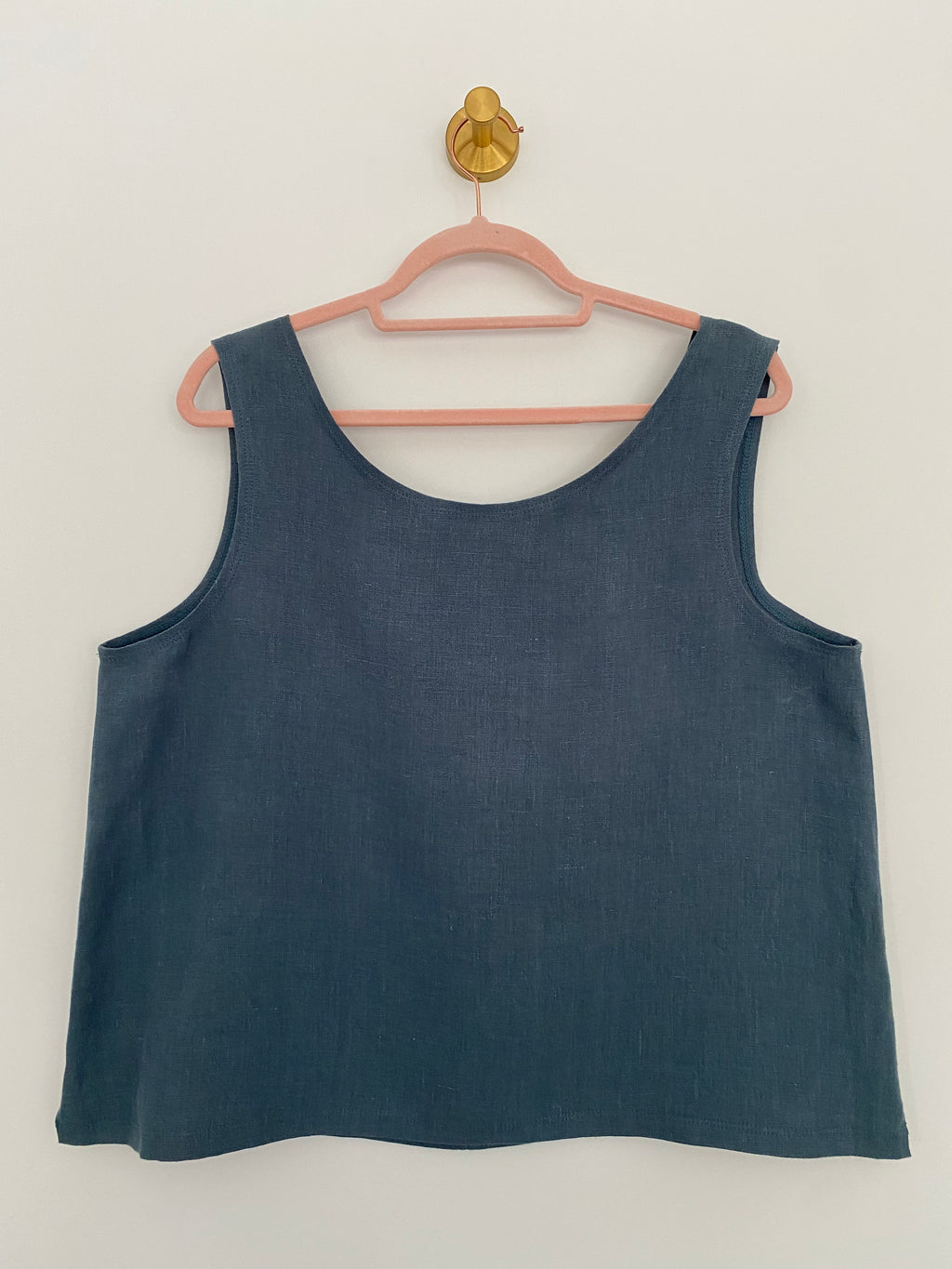 Marketplace - XL - Tank Top - Antique Linen - Steel Blue