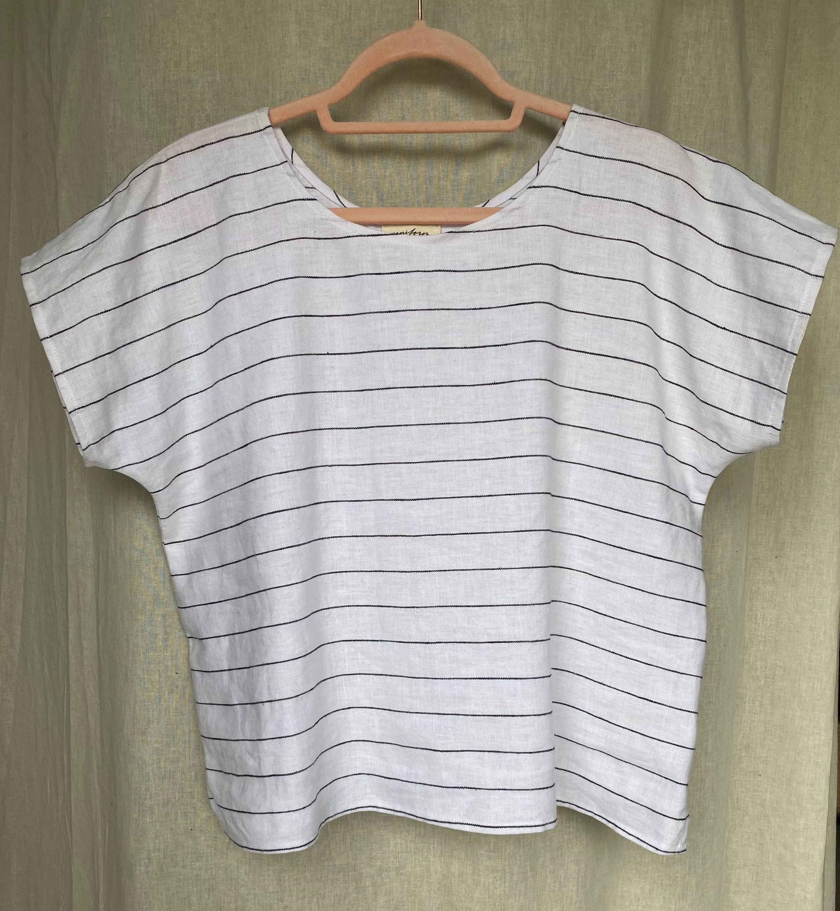 Marketplace - Small - Box Top - Light Linen - Black Stripe