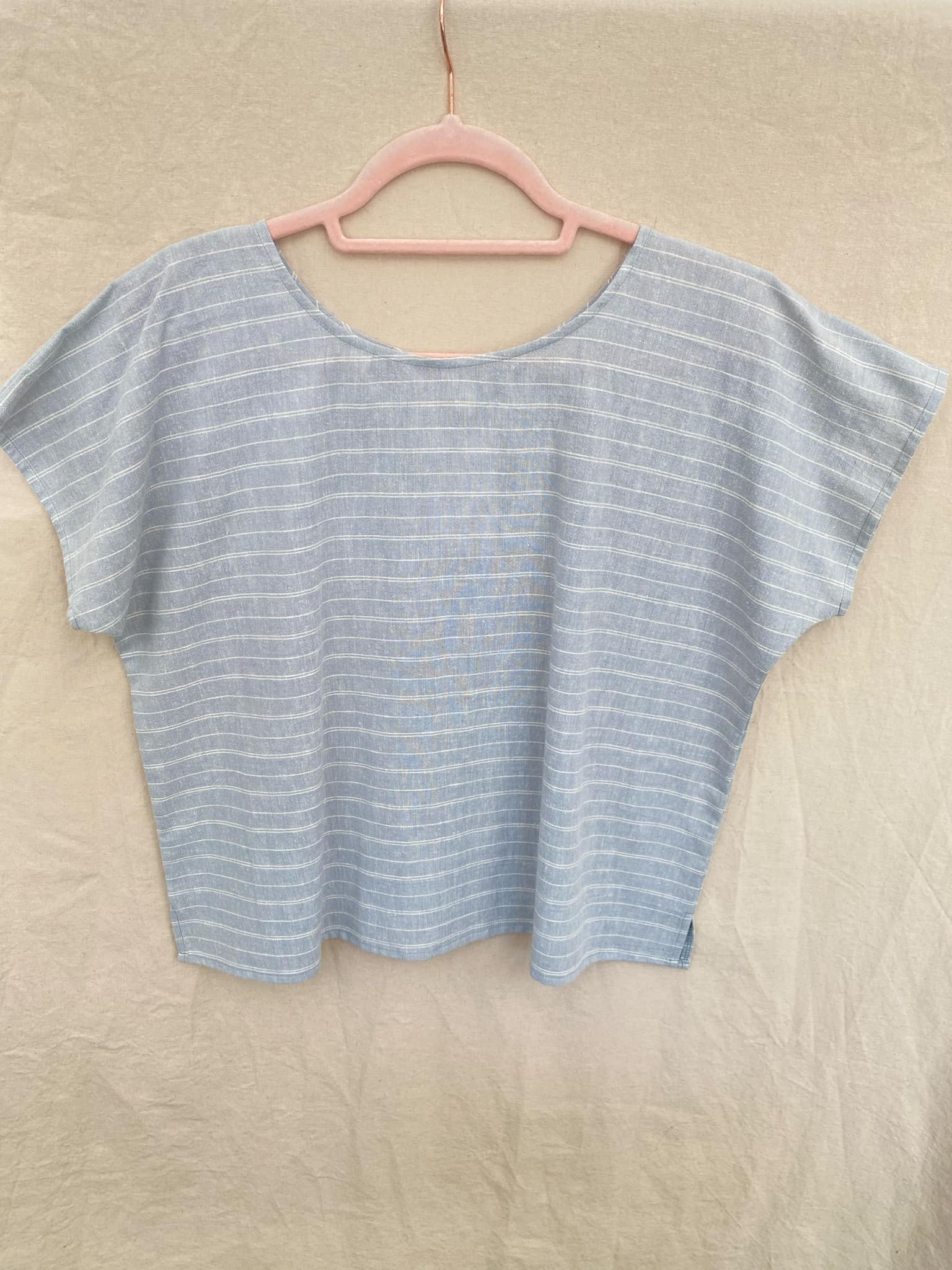 Marketplace - S -Blue Stripe Hemp Organic Cotton - Box Top
