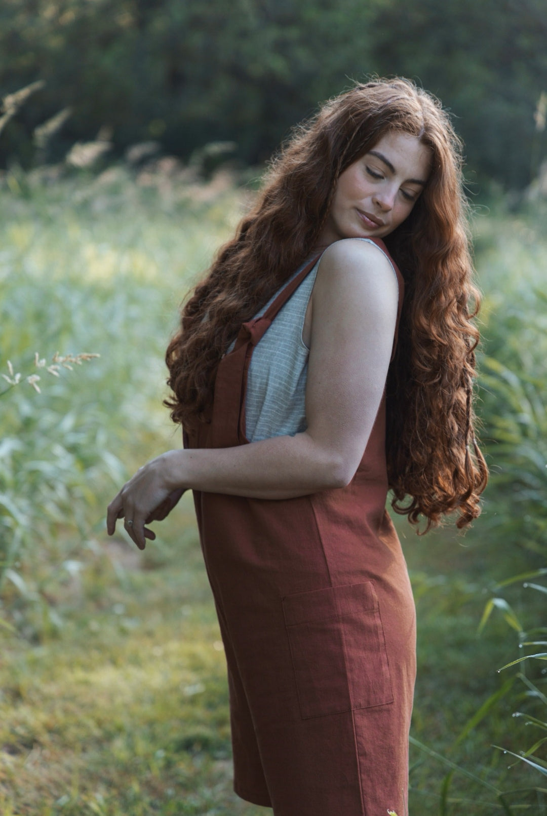 The Dungaree Shorts - Linen Organic Cotton