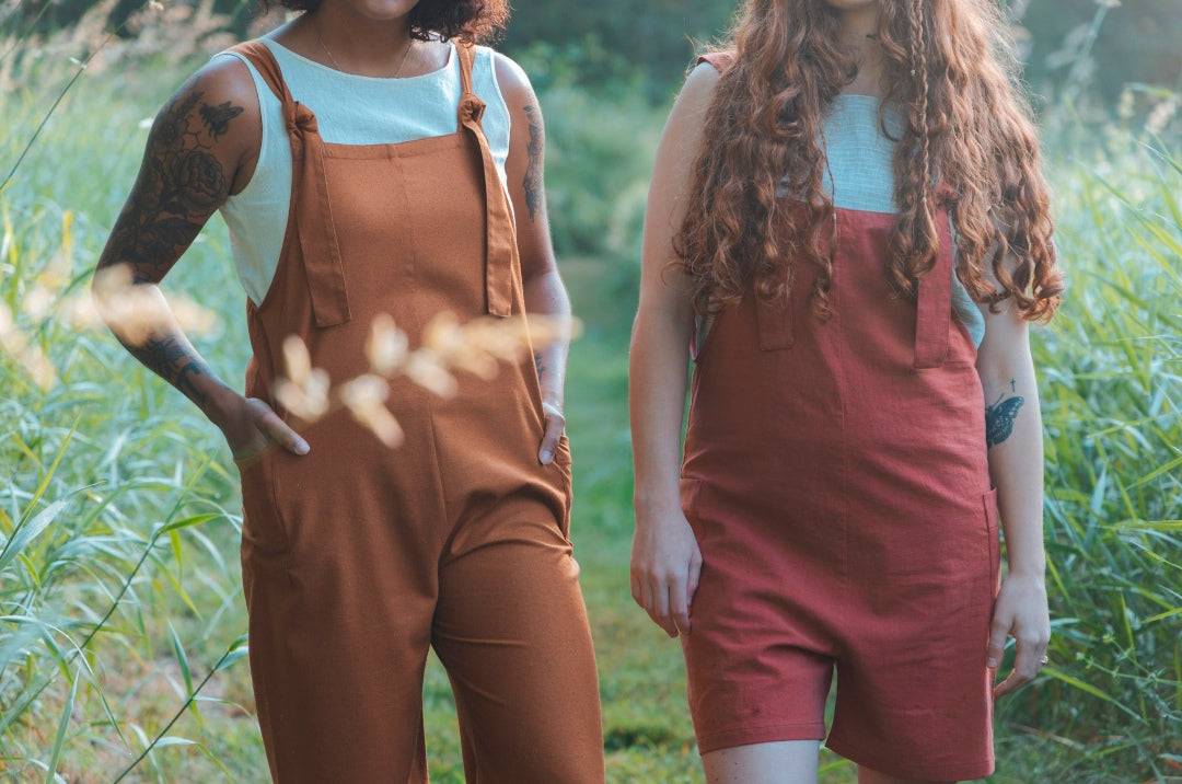 The Dungaree Pedal Pushers - Raw Silk