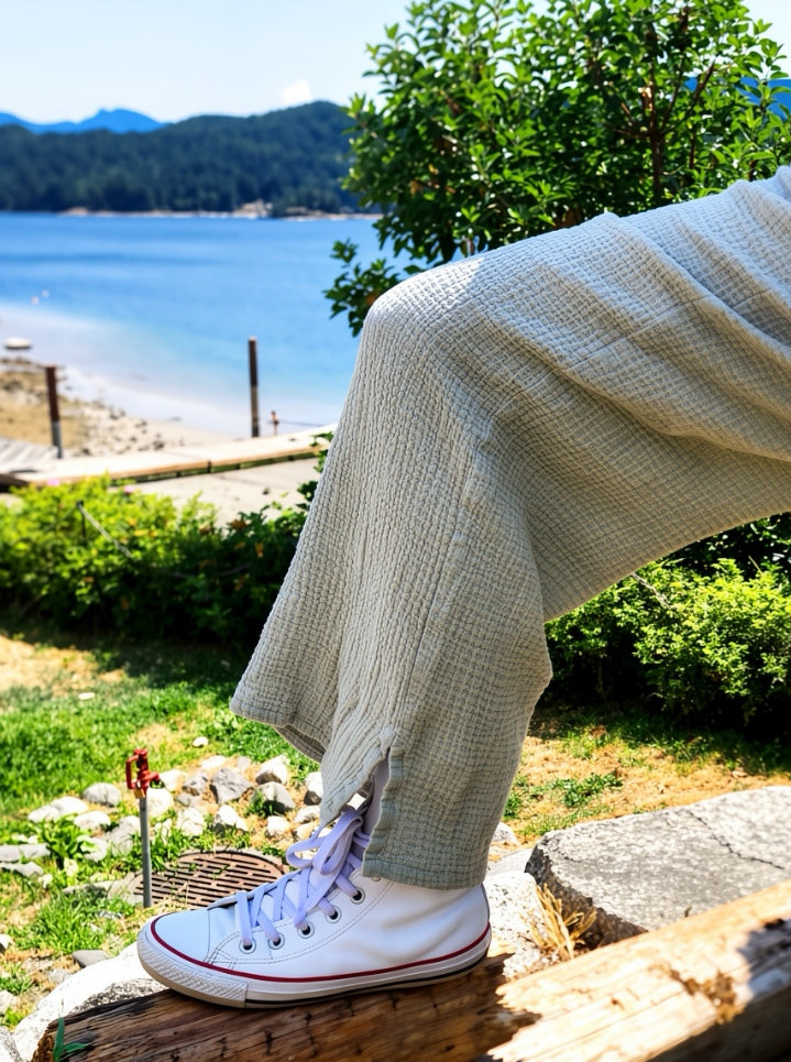 The Belle Wide Leg Slacks - Gauze - Colourways 2