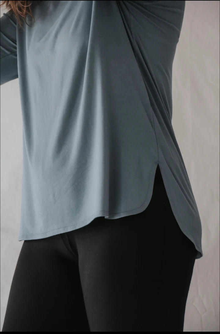 Marketplace - 2X - Black Cotton Knit - Raglan Top