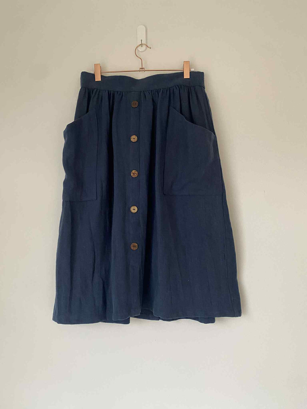 Marketplace - XS - Navy Hemp - Skirt