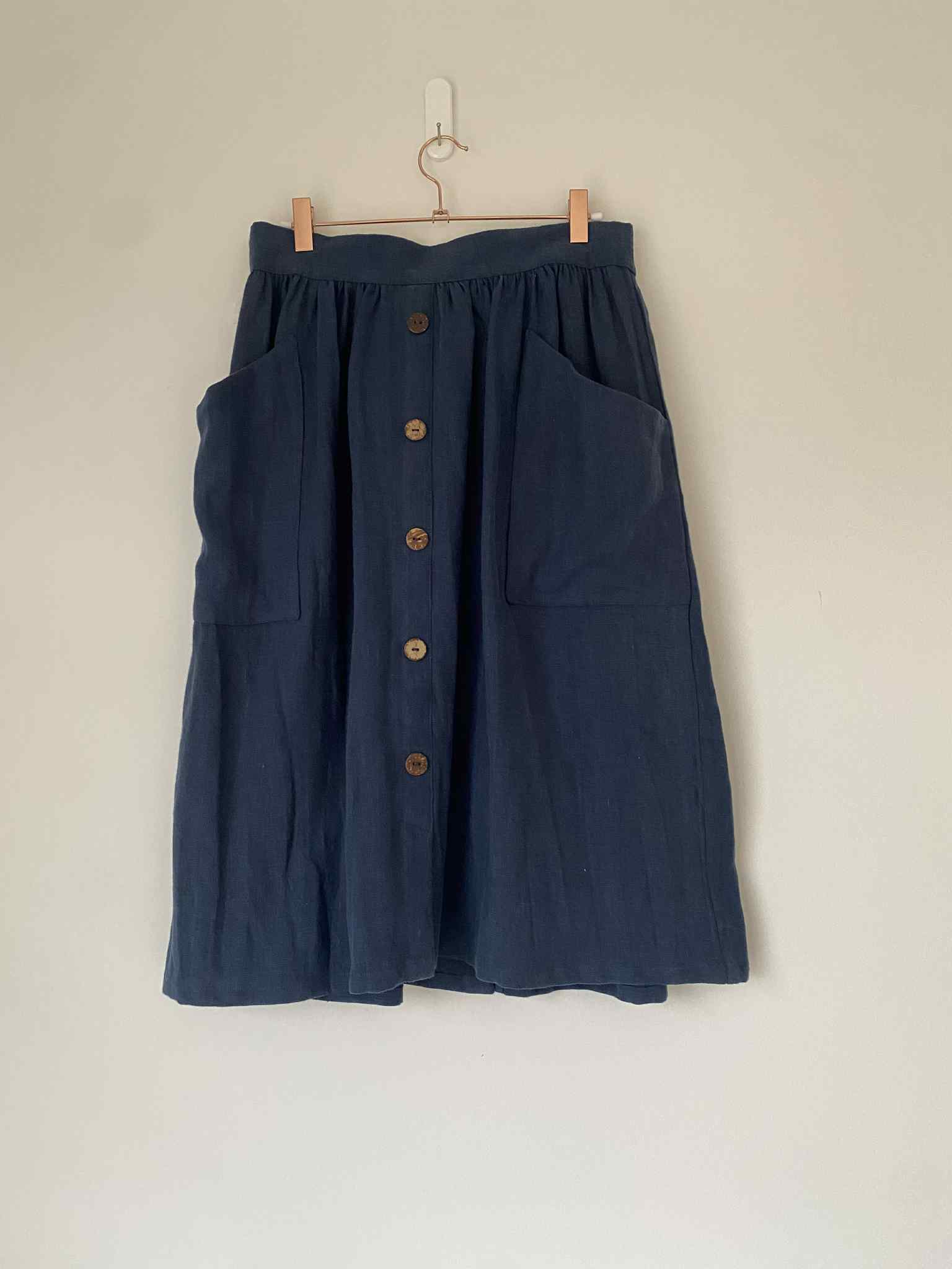Marketplace - XS - Navy Hemp - Skirt