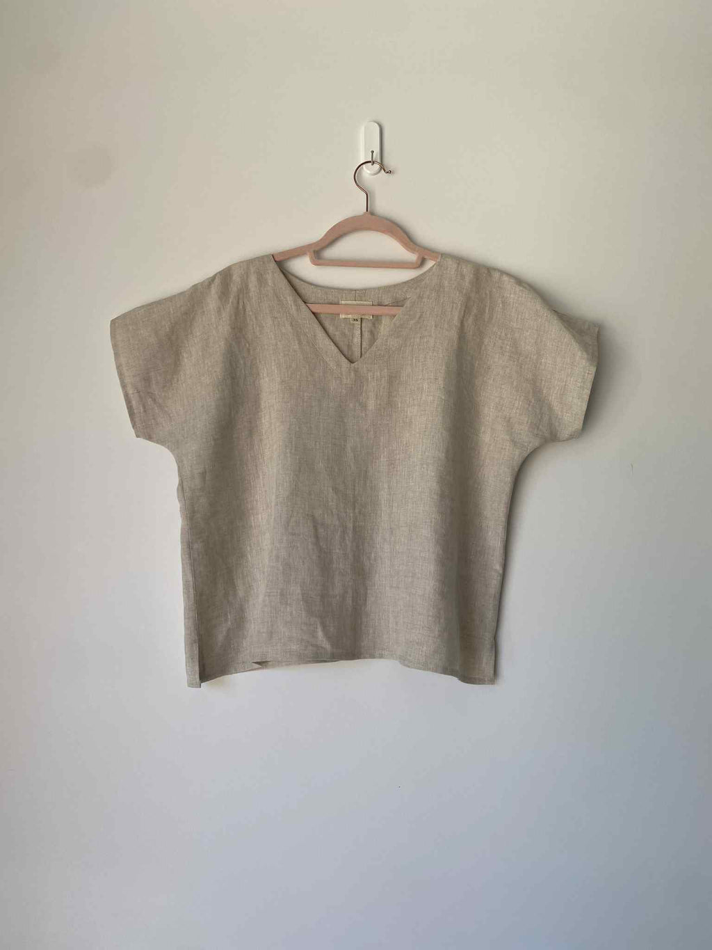 Marketplace - 2X - Flax Linen - V Neck - Box Top