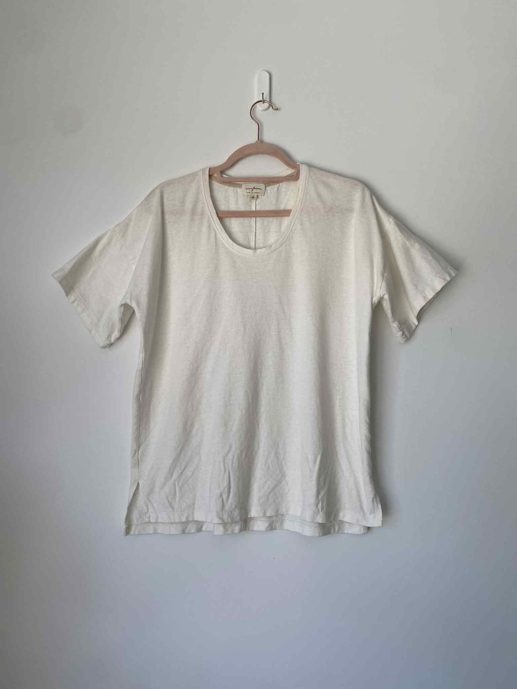Marketplace- M - Cream - Scoop Neck - Hemp Jersey - Classic Length