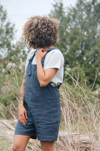 The Dungaree Shorts - Linen