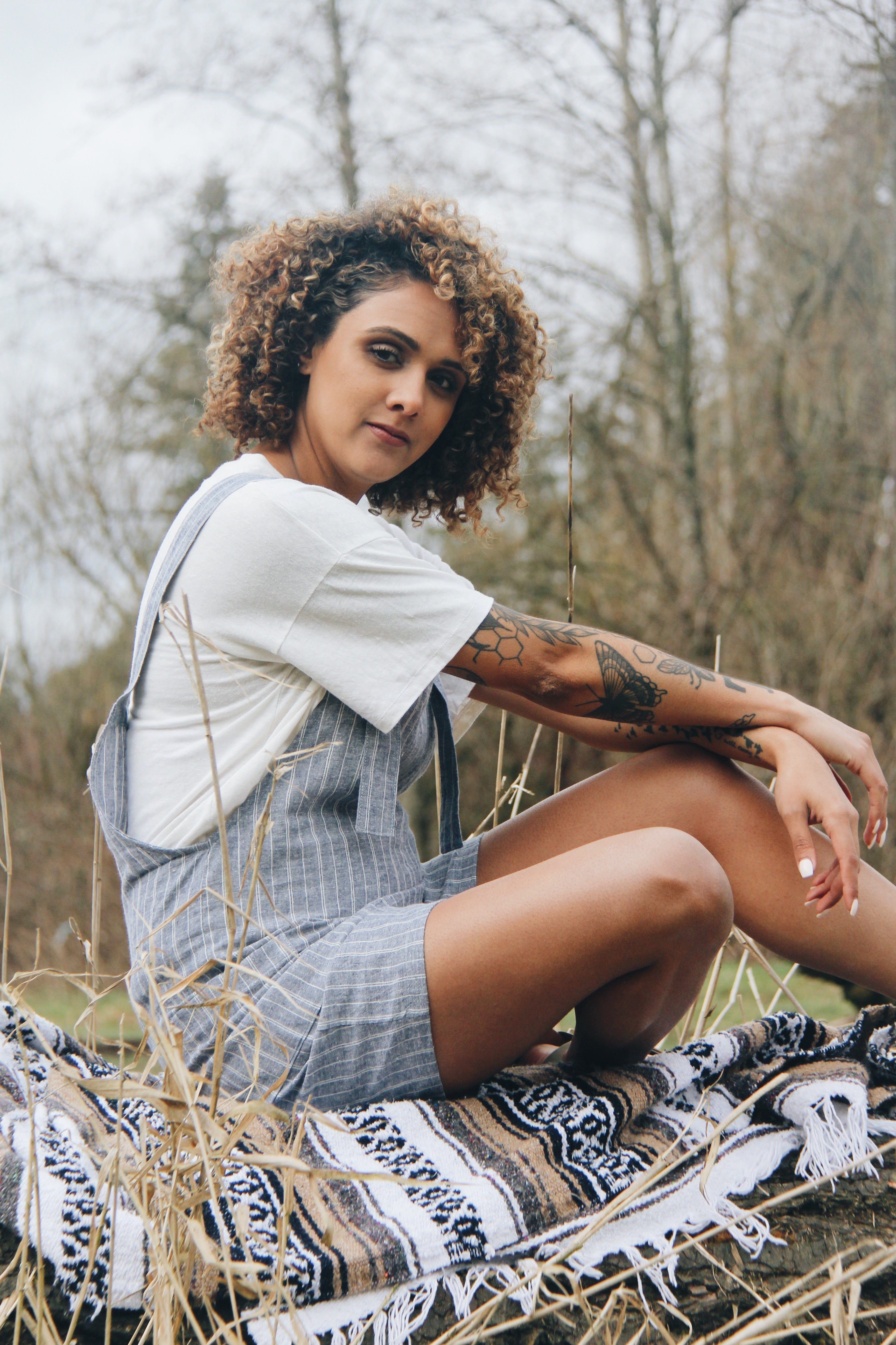 The Dungaree Shorts - Hemp Organic Cotton