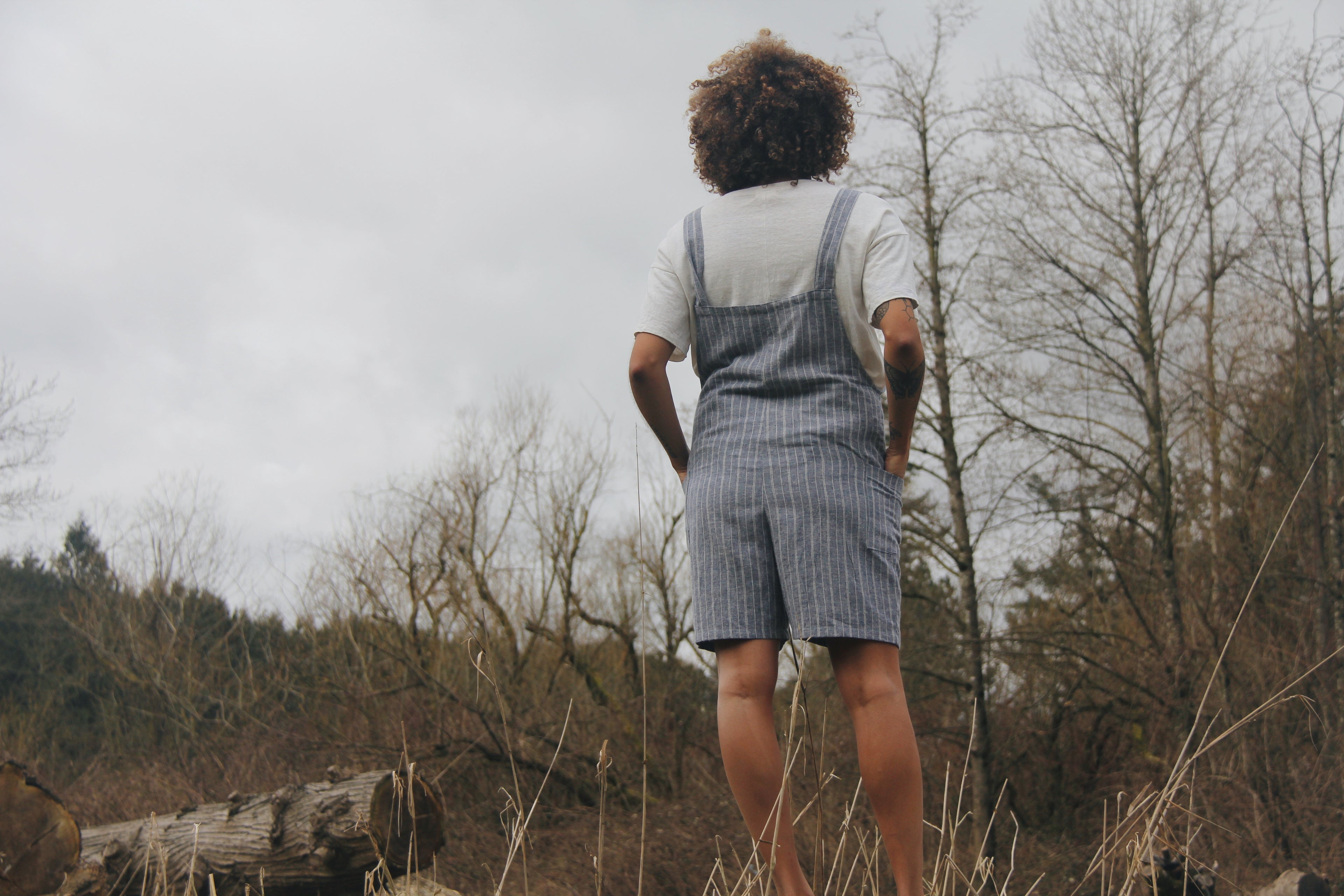 The Dungaree Shorts - Hemp Organic Cotton