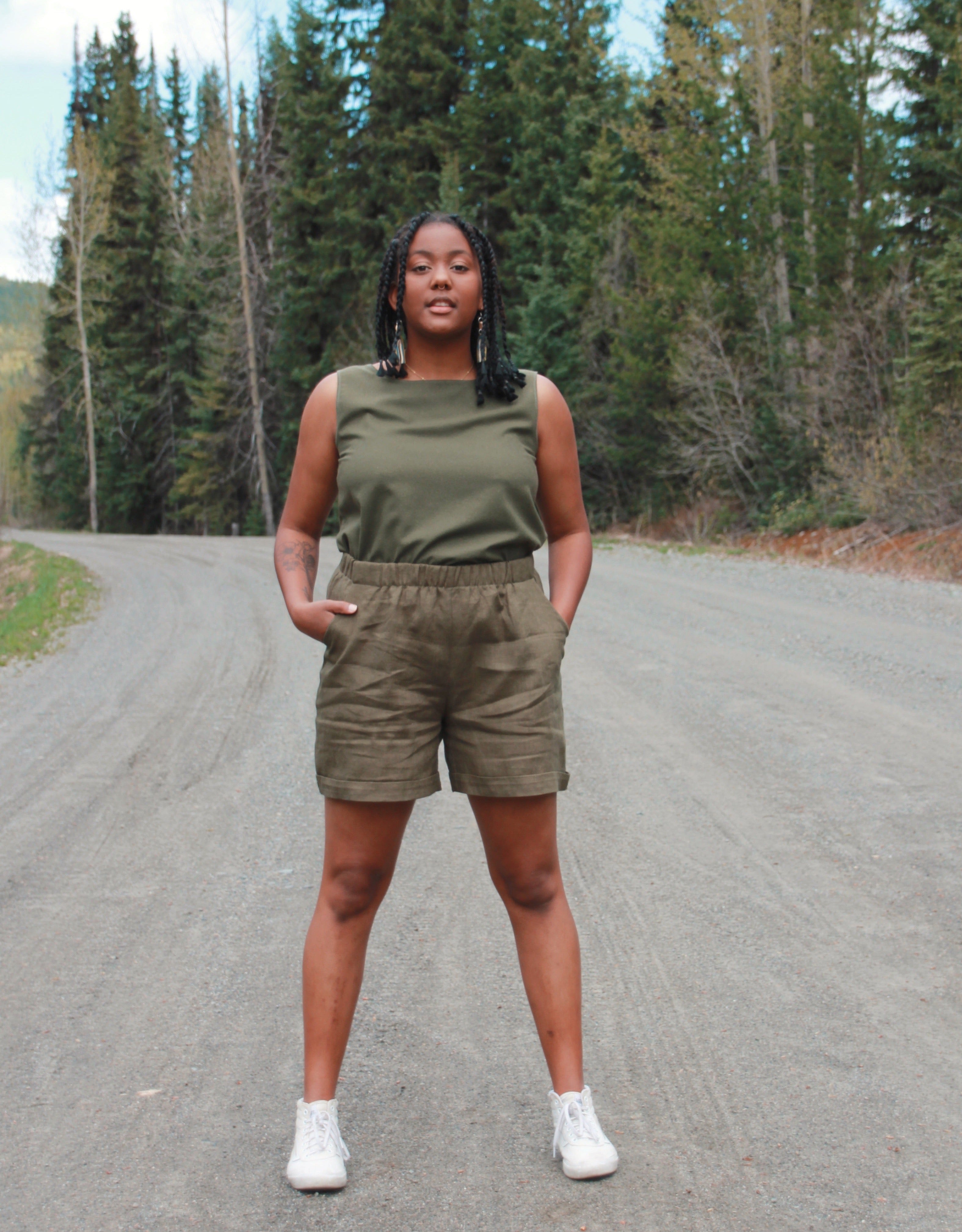 The Cuff Shorts - Linen