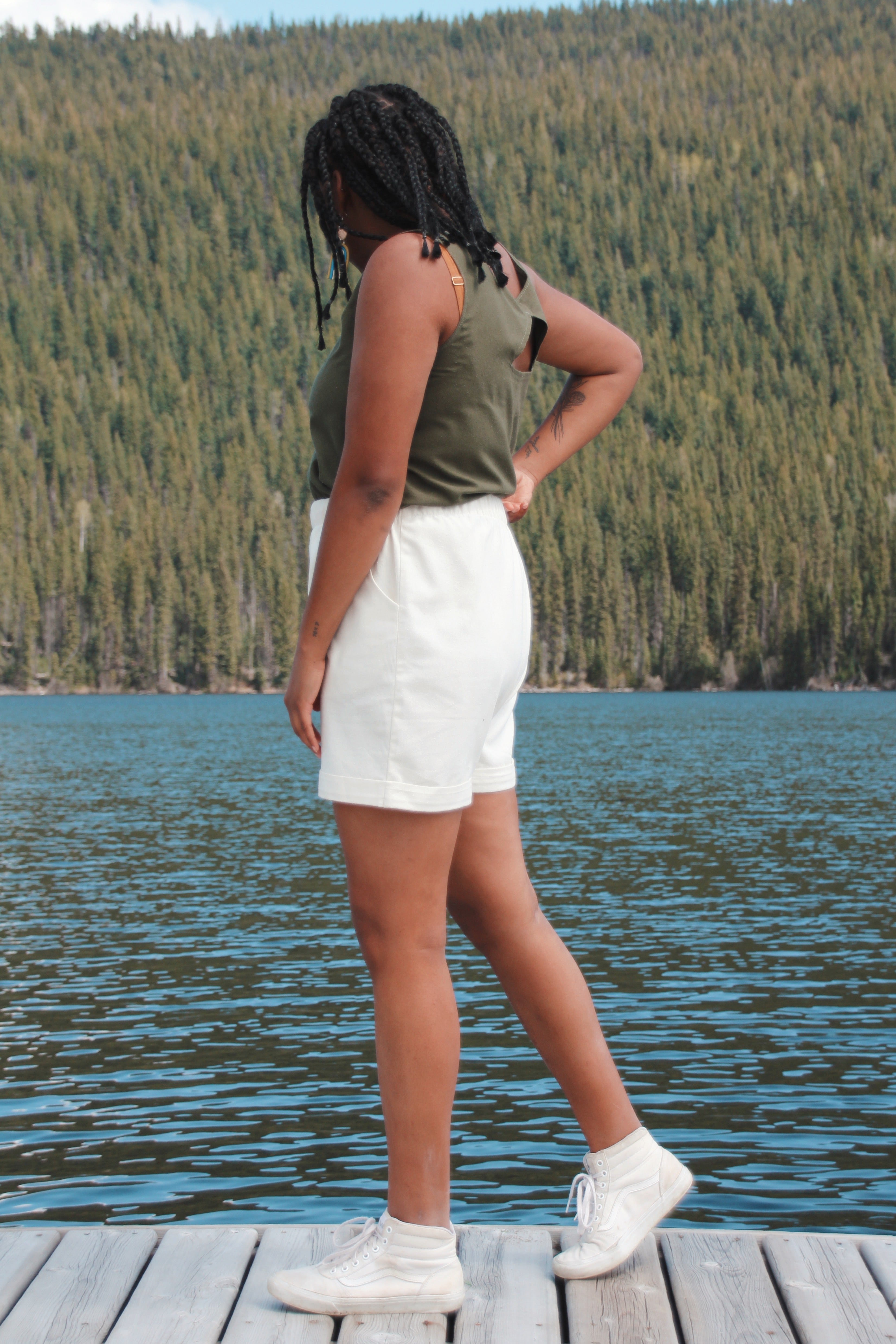 The Cuff Shorts - Raw Silk