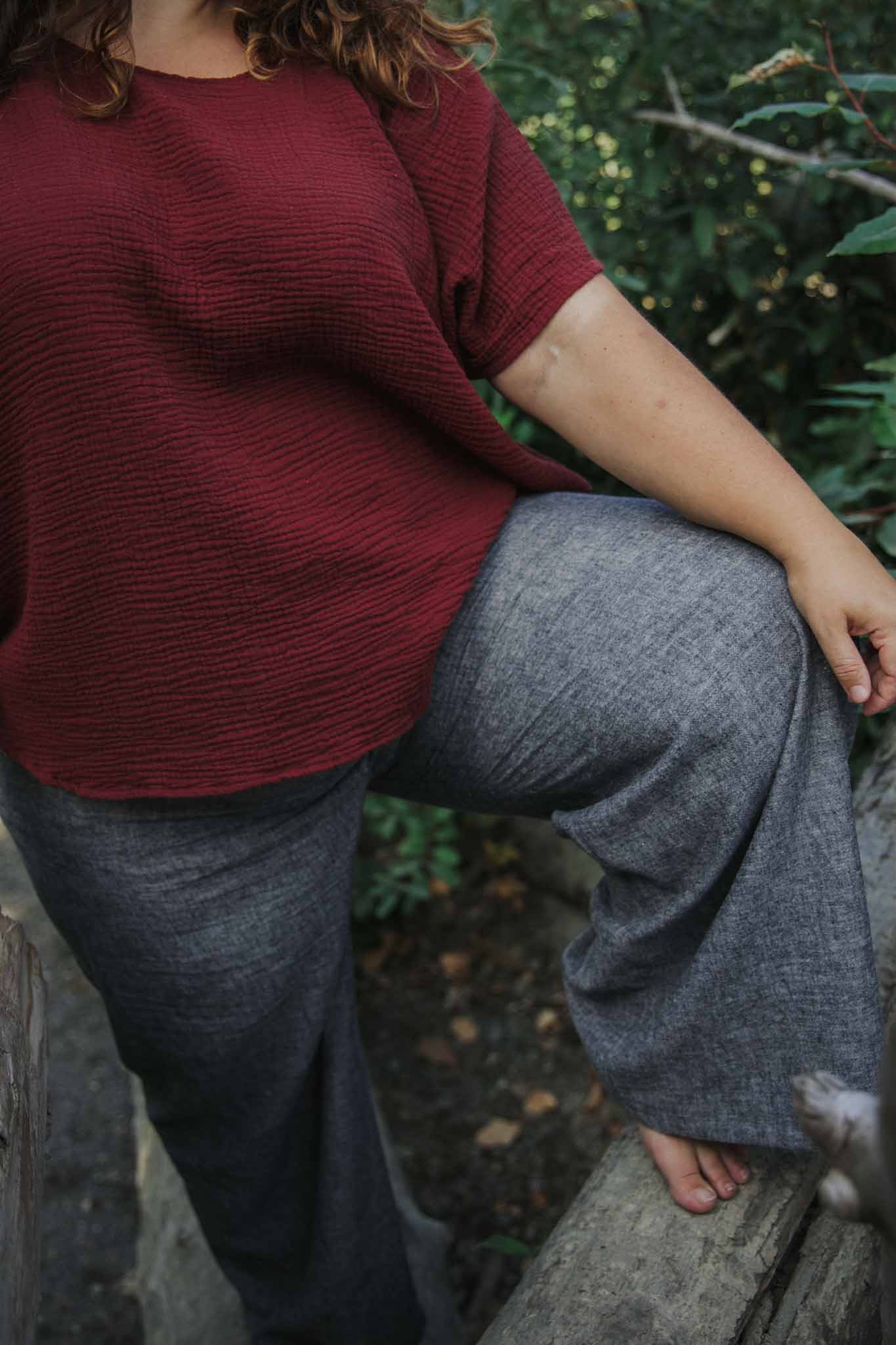 The Belle - Wide Leg Slacks - Hemp Organic Cotton