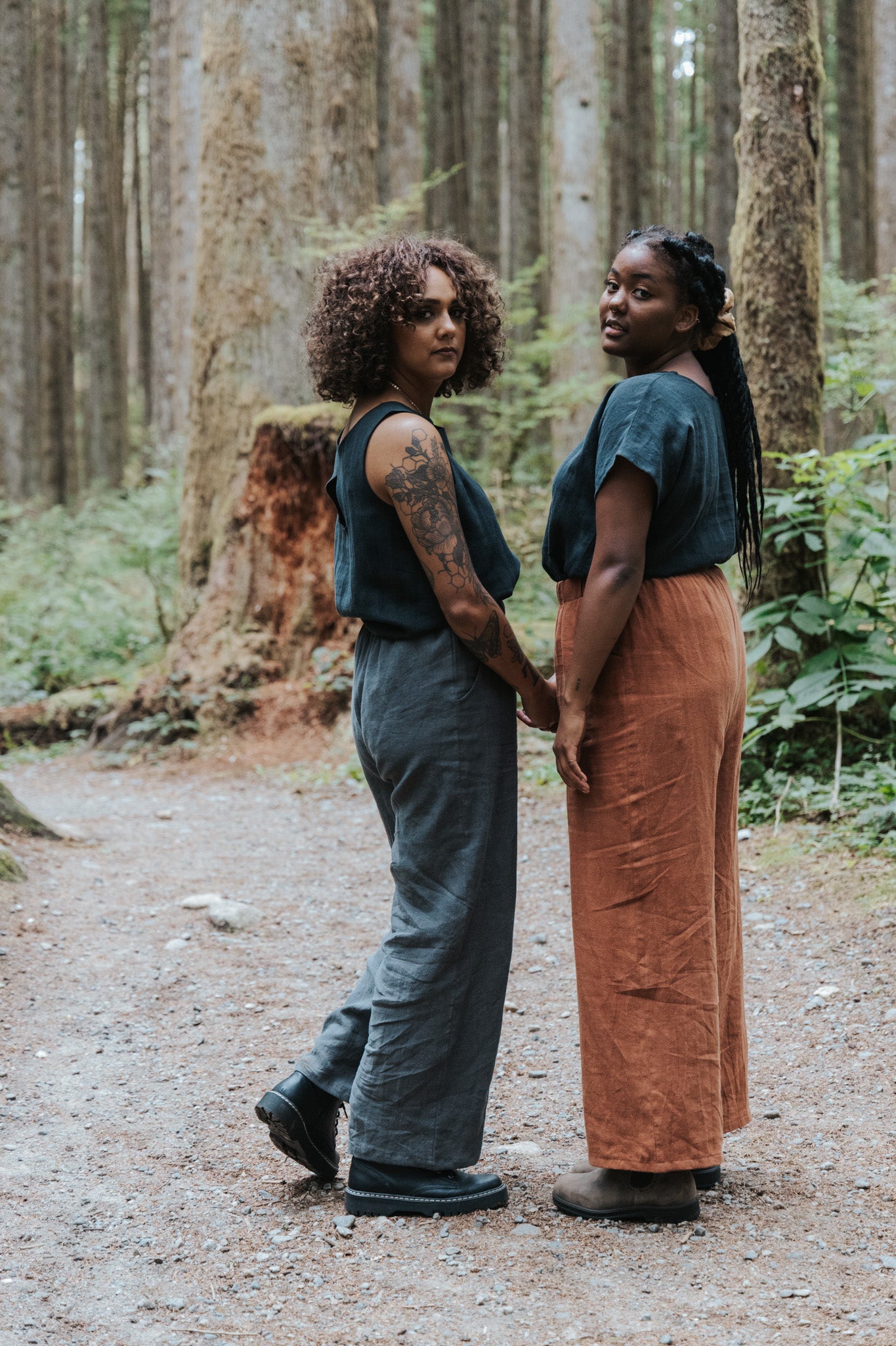 The Belle - Wide Leg Slacks - Antique Linen