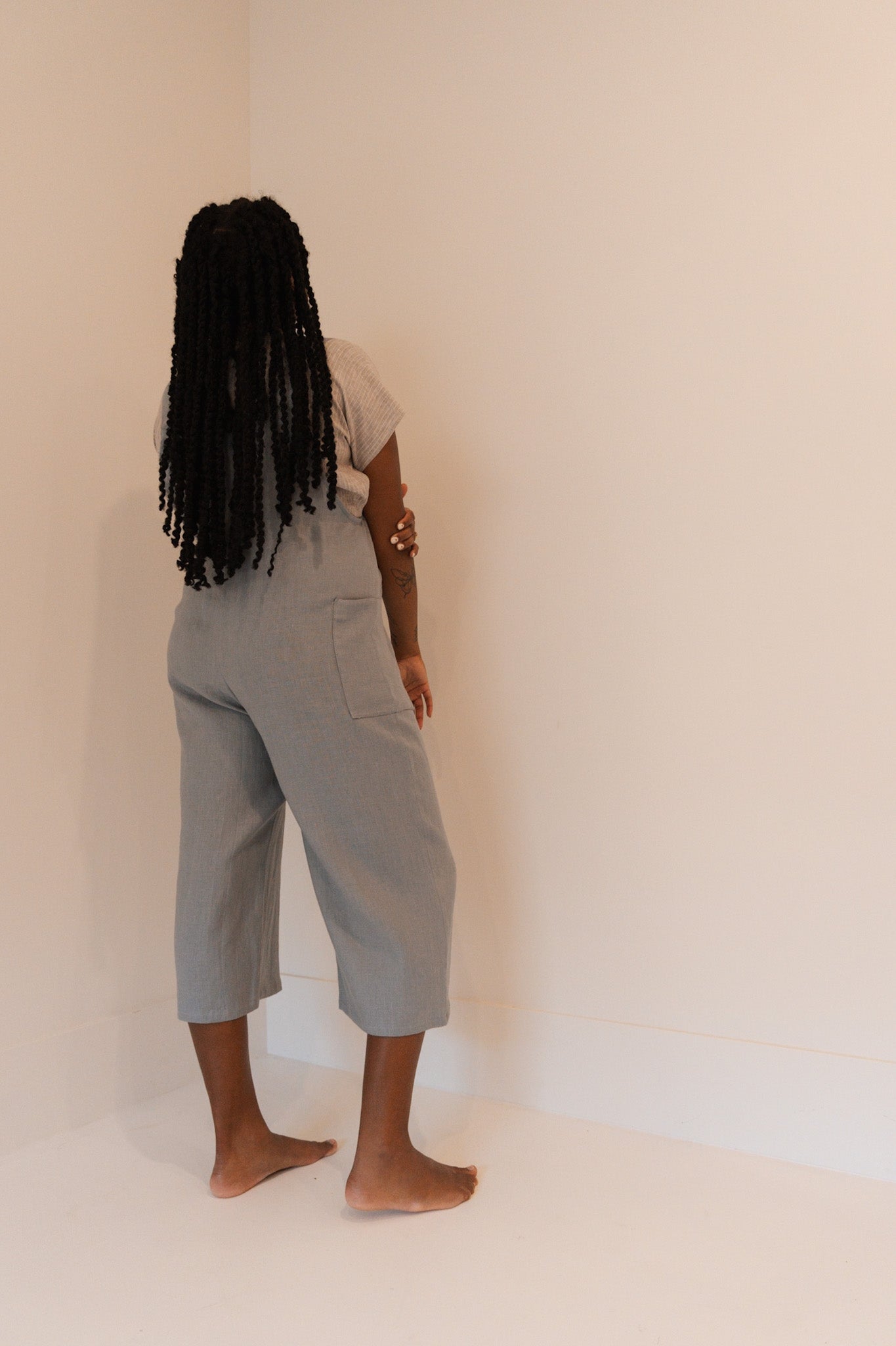 The Dungaree Pedal Pushers - Linen
