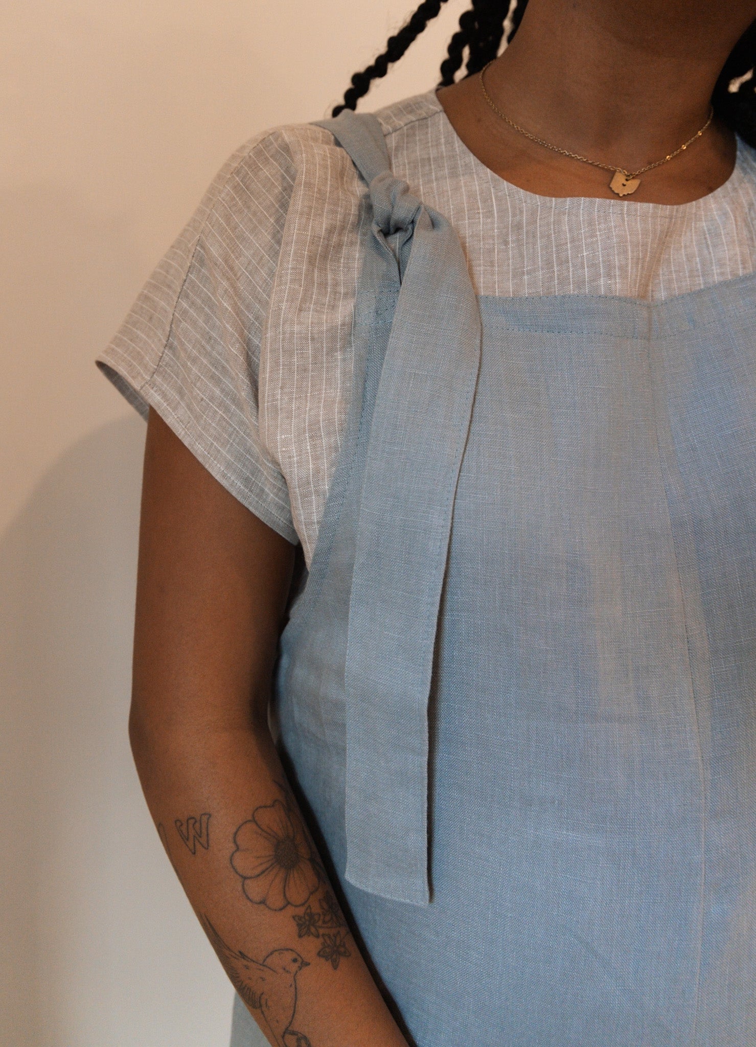 The Dungaree Pedal Pushers - Linen