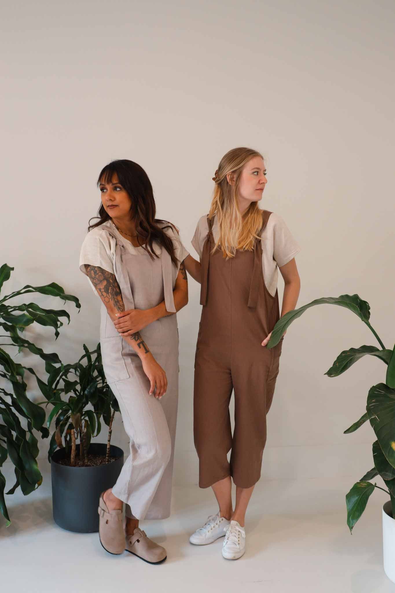 The Dungarees Wide Leg Wanderer - Linen