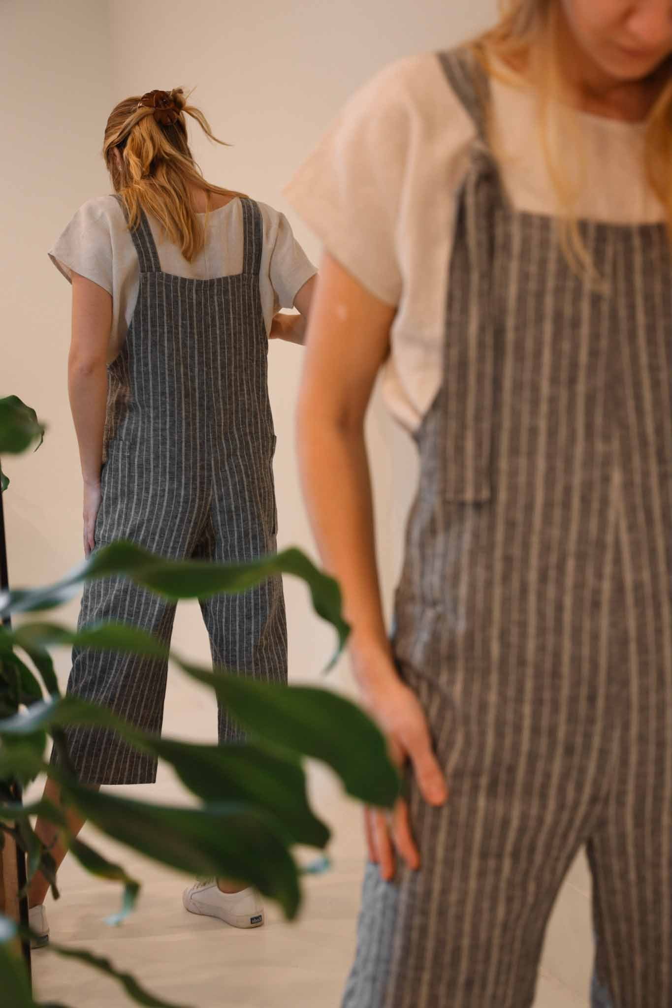 The Dungaree Pedal Pushers - Hemp Organic Cotton