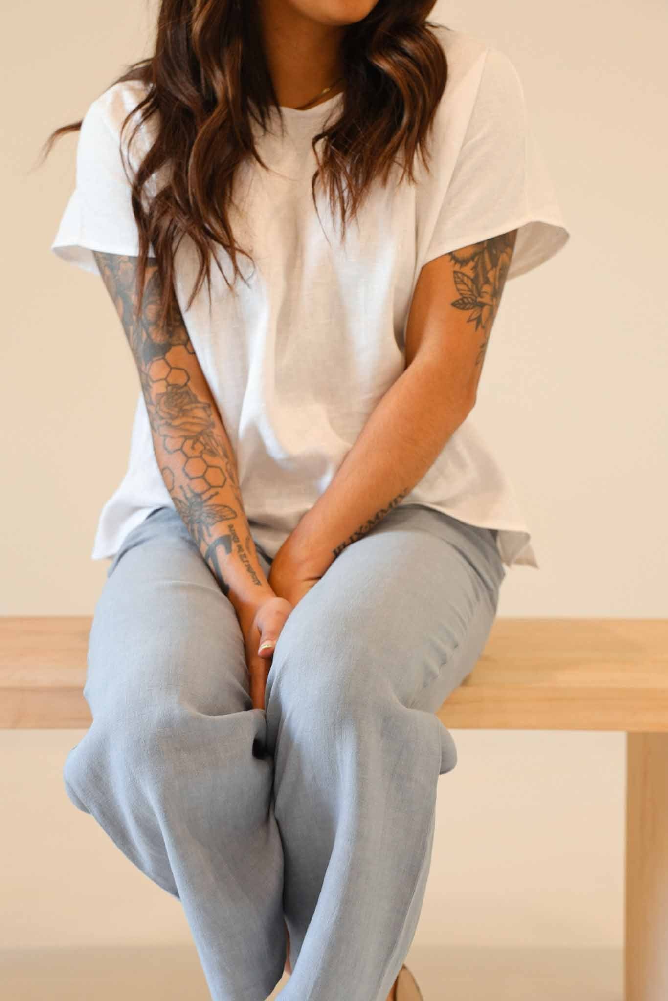 The Wanderer Wide Leg Slacks - Linen