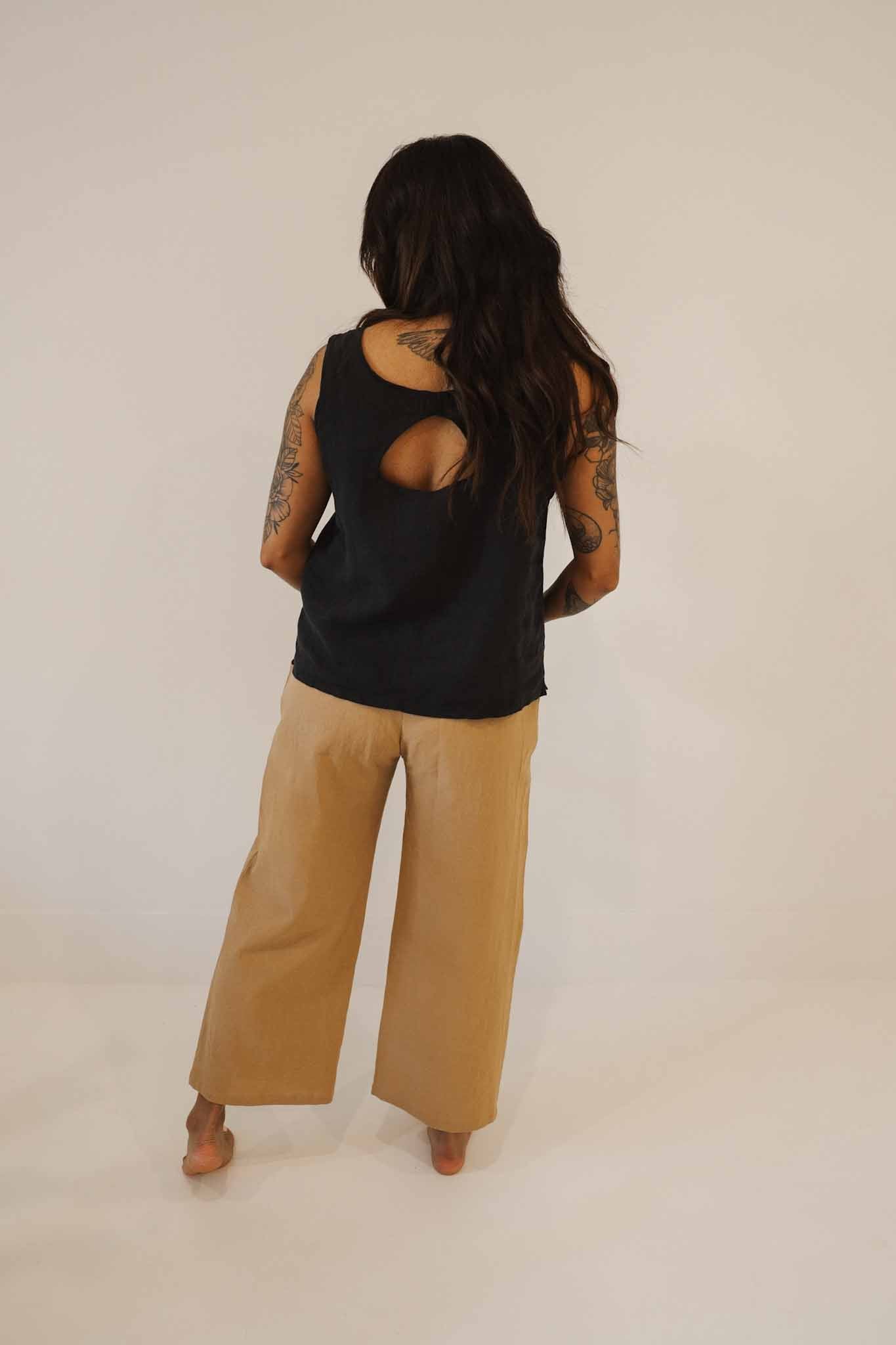 The Wanderer Wide Leg Slacks - Linen Organic Cotton