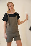 The Dungaree Shorts - Antique Linen