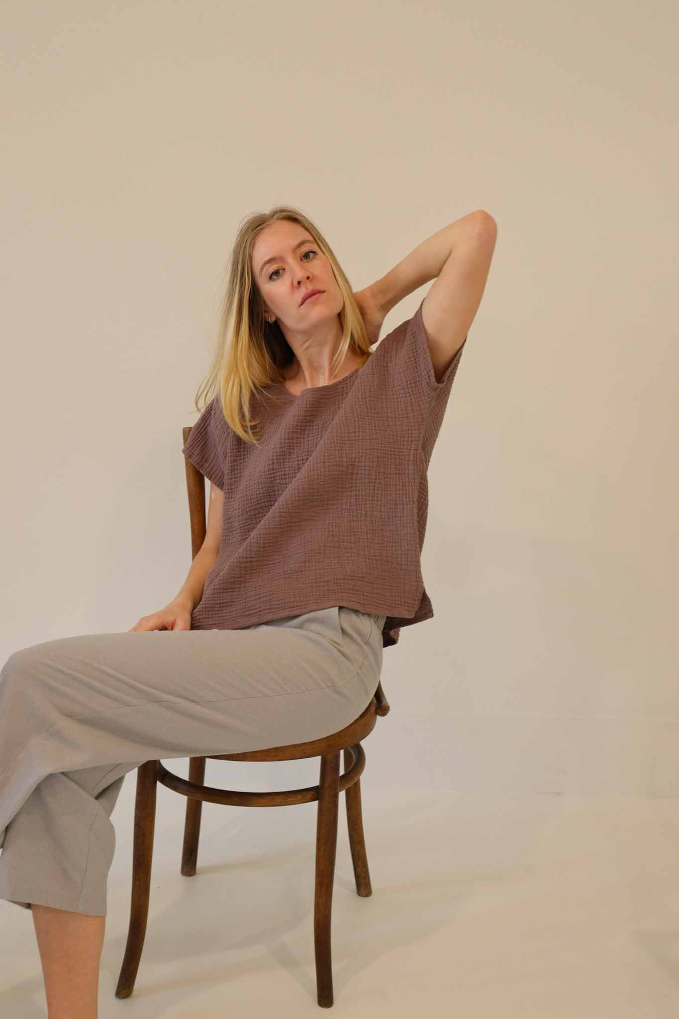 The Wanderer Wide Leg Slacks - Raw Silk