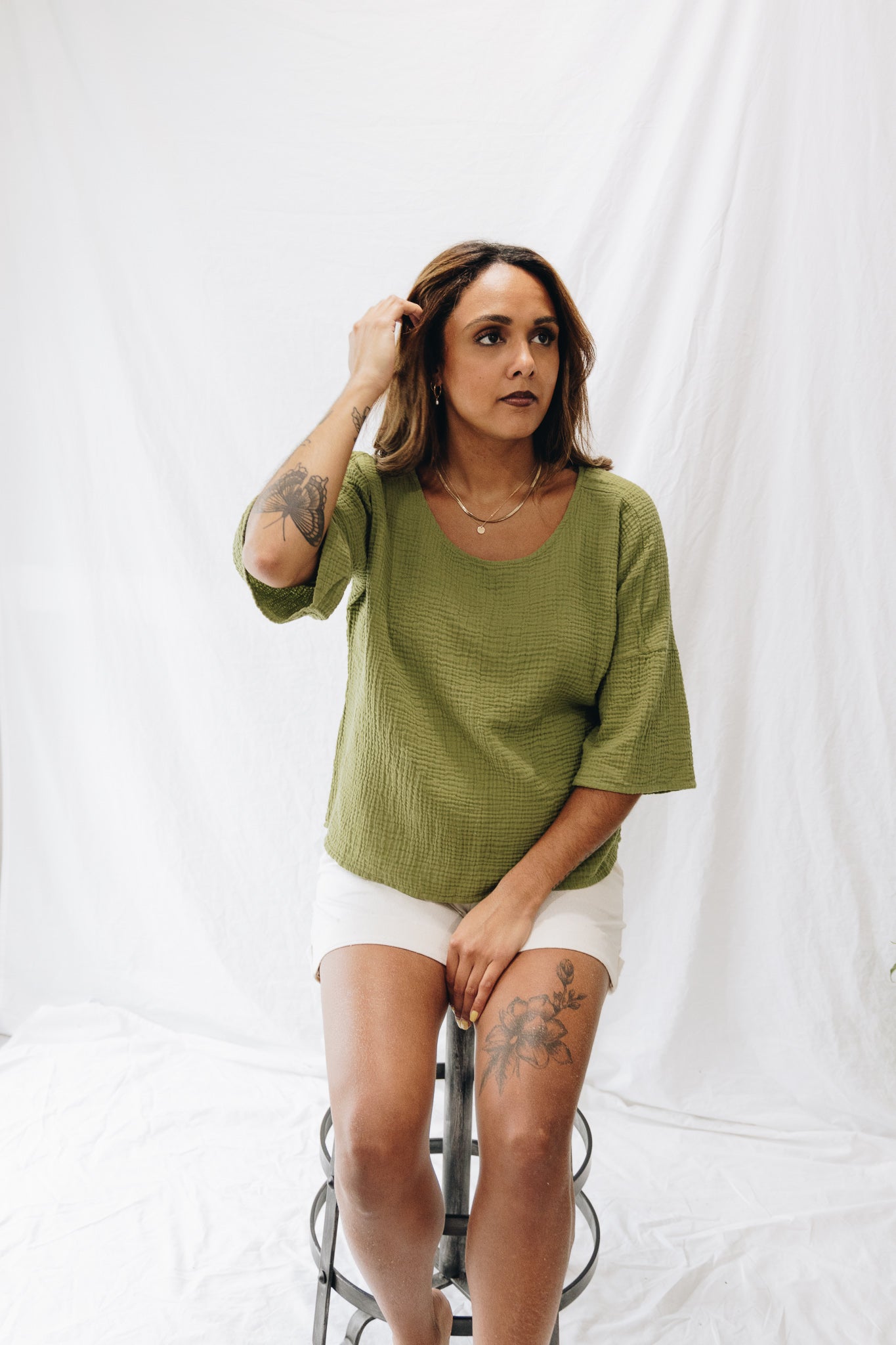 The Gauze Top - High Low Hem - Colourways 2