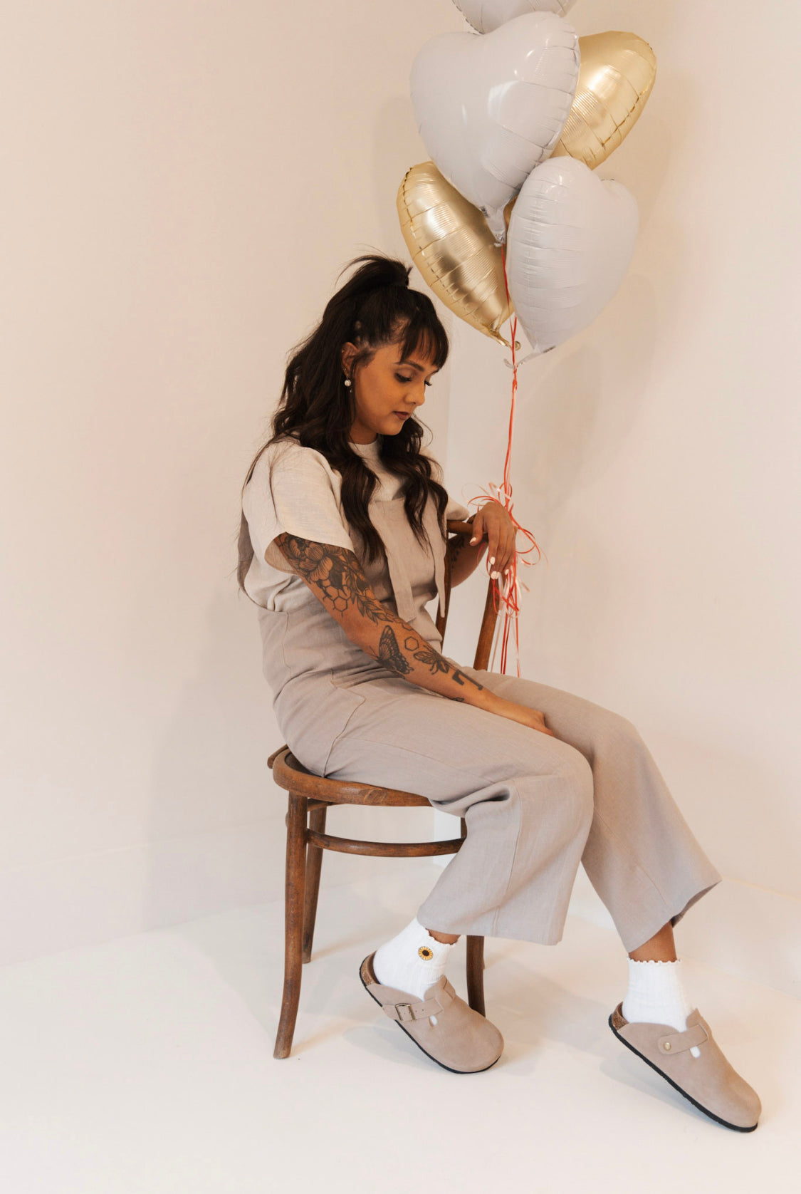 The Dungarees Wide Leg Wanderer - Linen