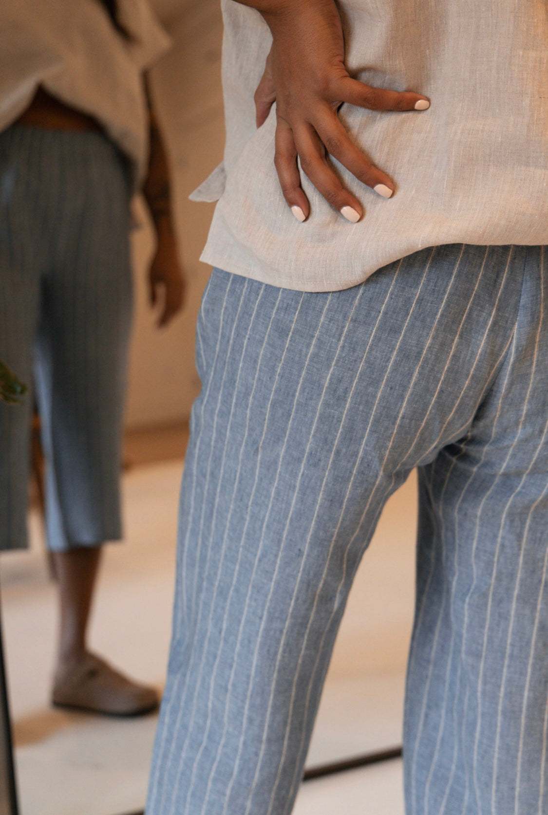 The Pedal Pushers - Linen Checks & Stripes