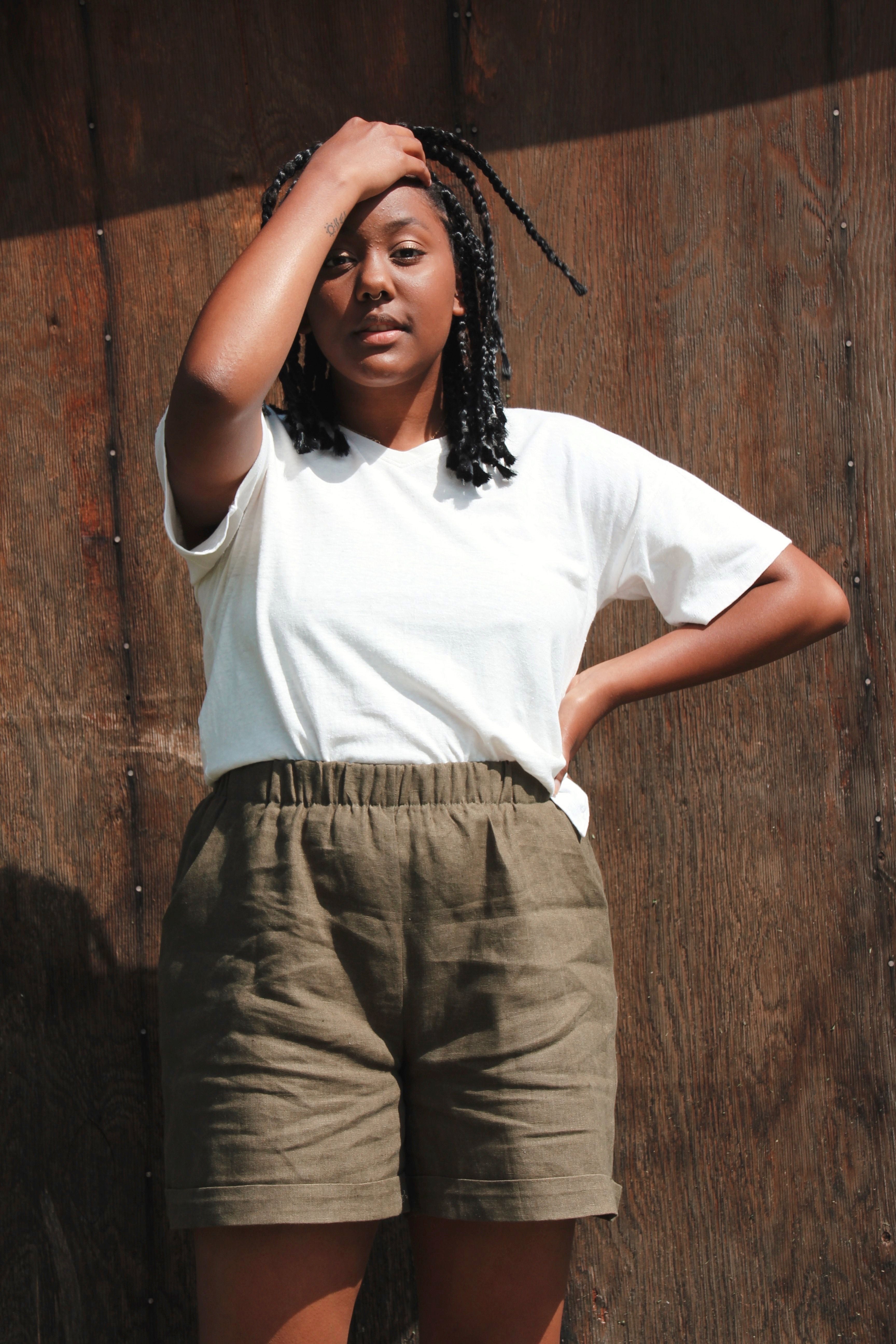 The Cuff Shorts - Linen