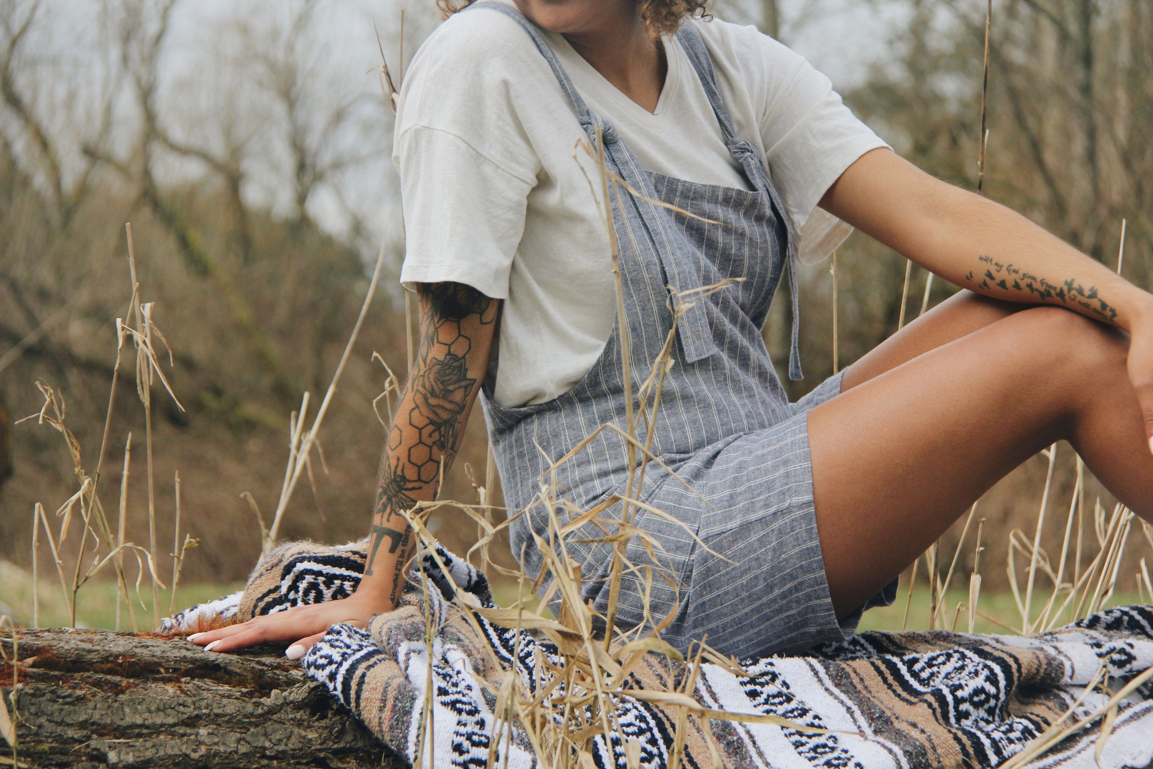 The Dungaree Shorts - Hemp Organic Cotton