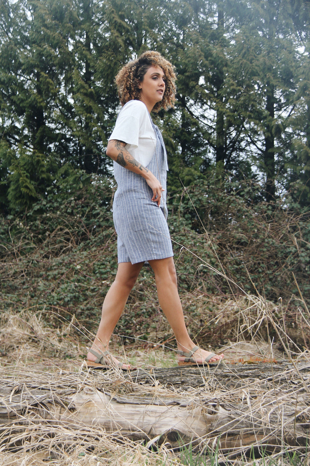 The Dungaree Shorts - Hemp Organic Cotton