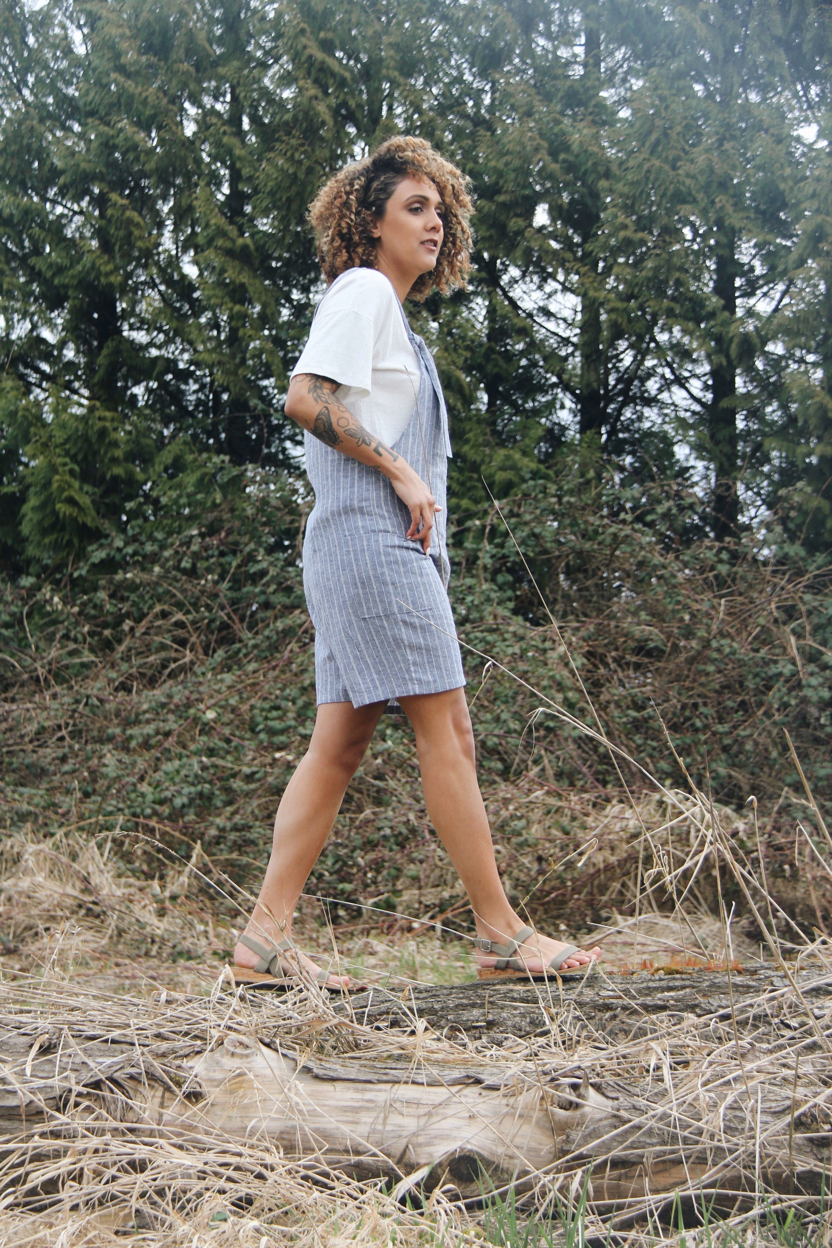 The Dungaree Shorts - Hemp Organic Cotton