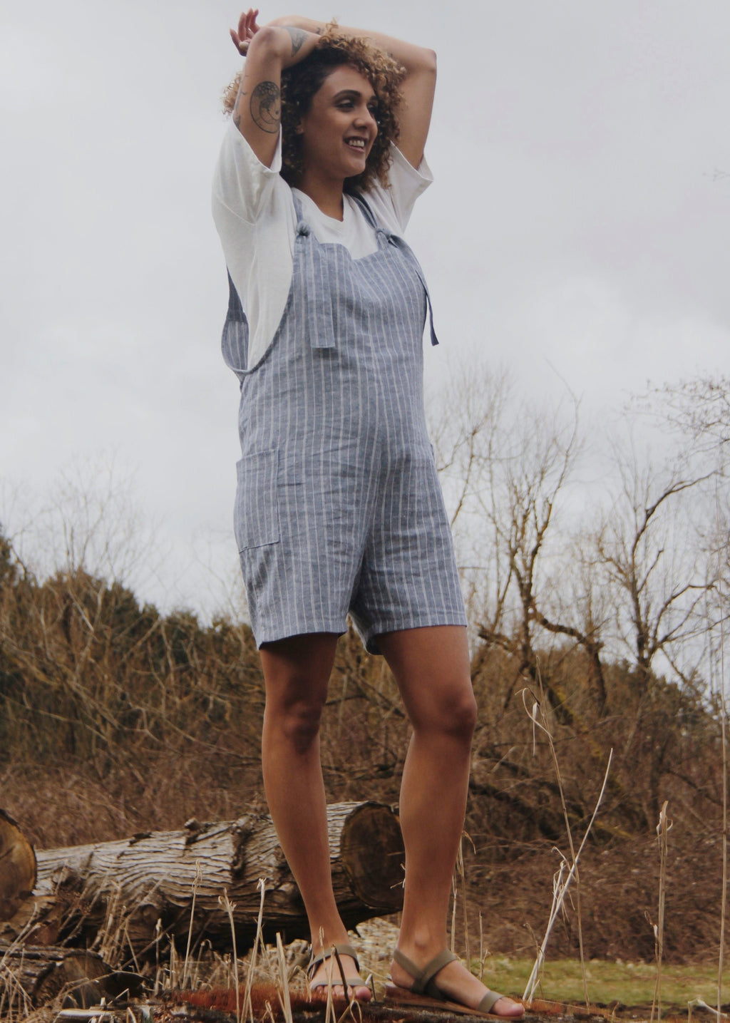 The Dungaree Shorts - Hemp Organic Cotton